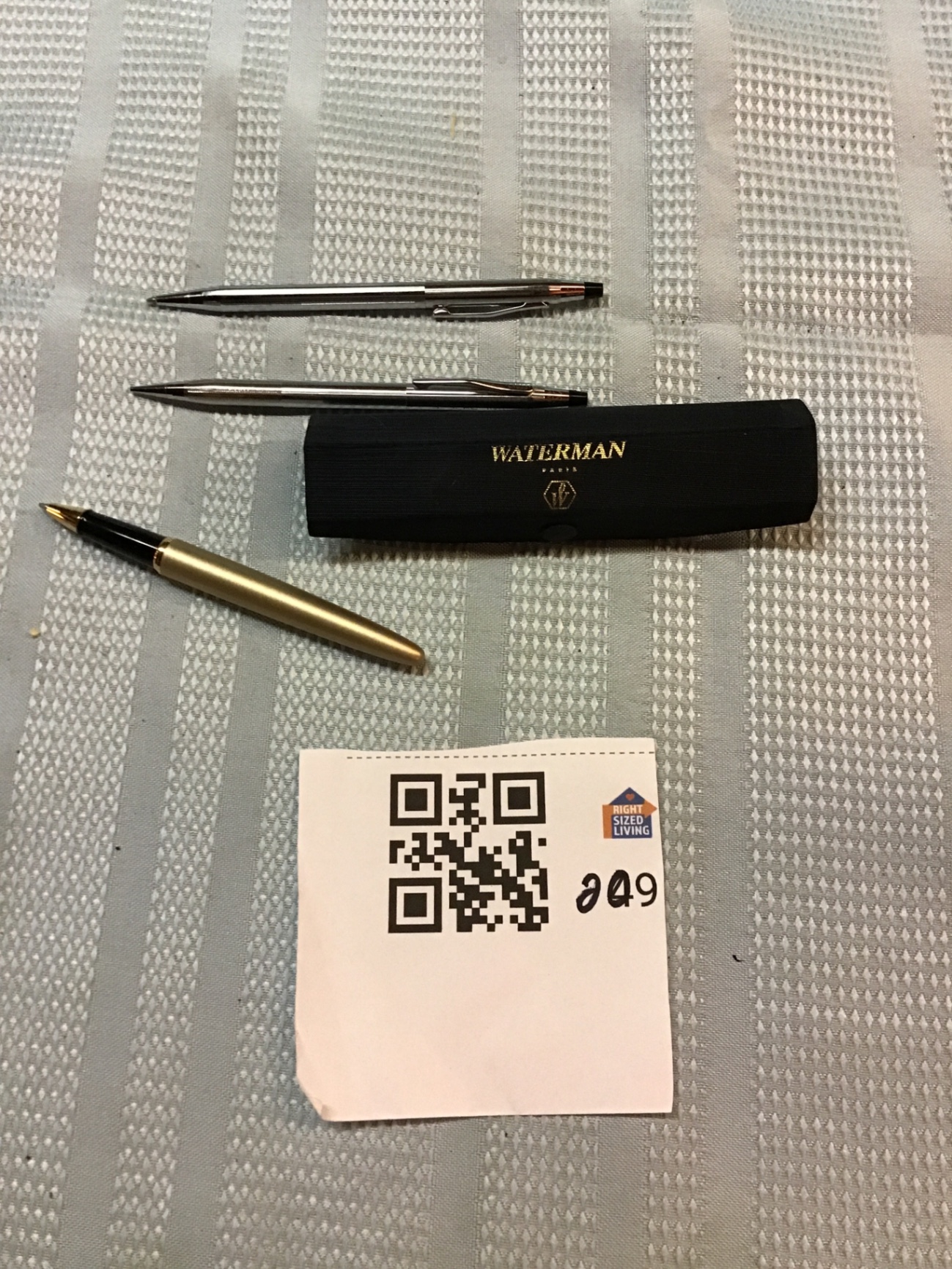 Waterman pen with case and 2 Cross pens - image 1 of 2