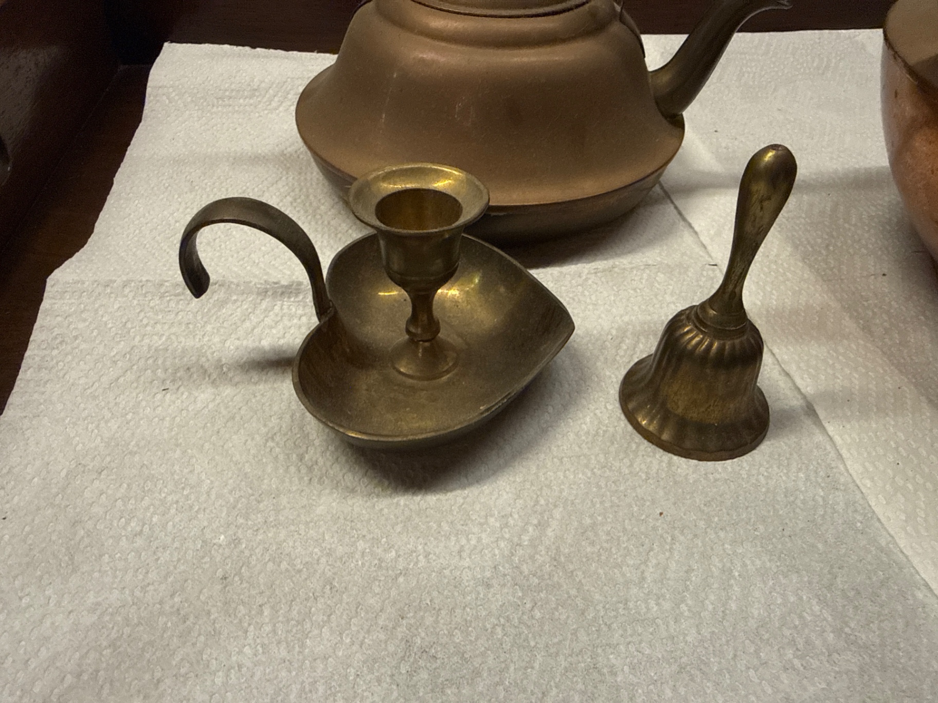 Two copper kettles with brass accessories - image 2 of 4