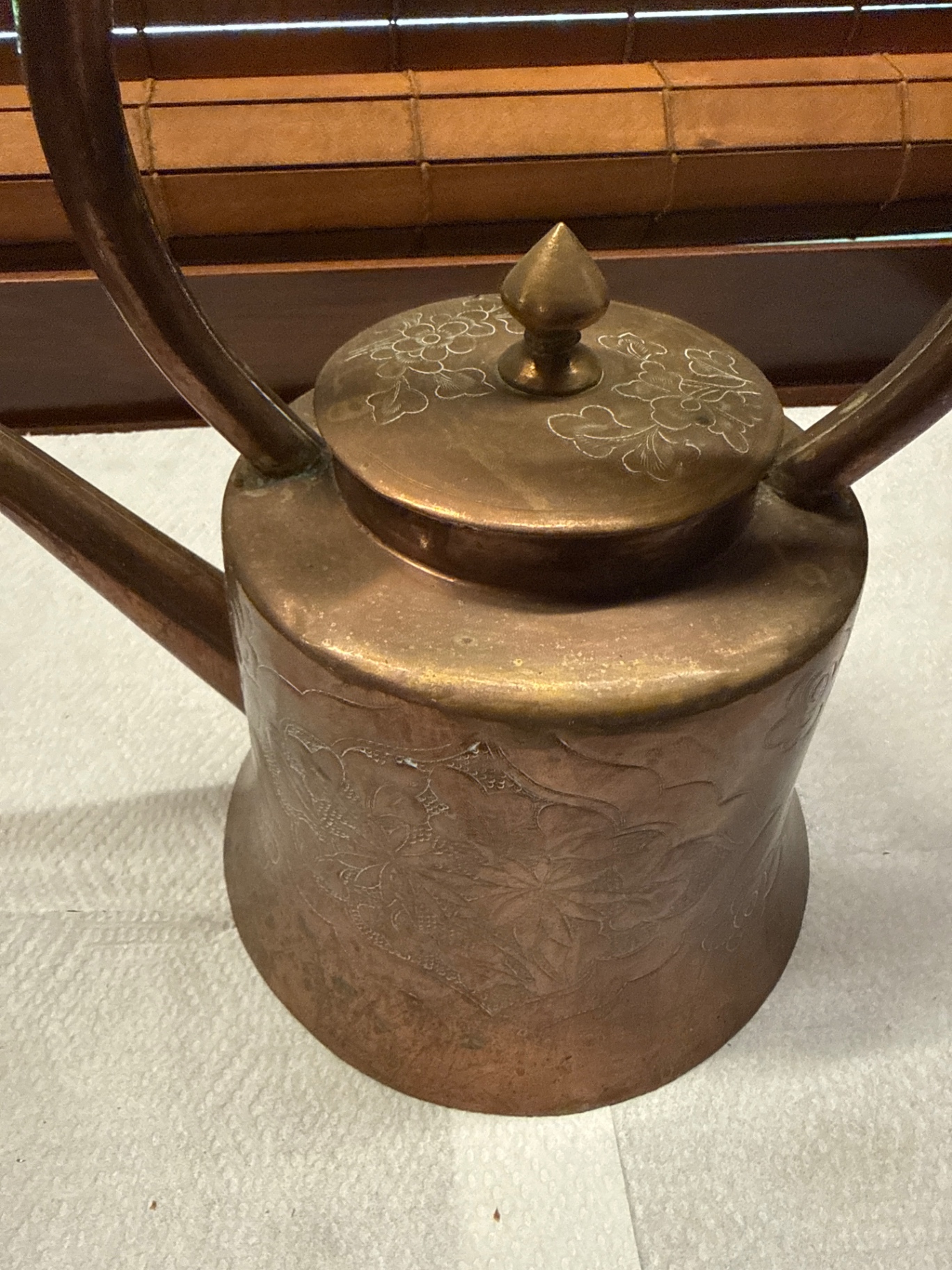 Engraved copper teapot - image 2 of 4