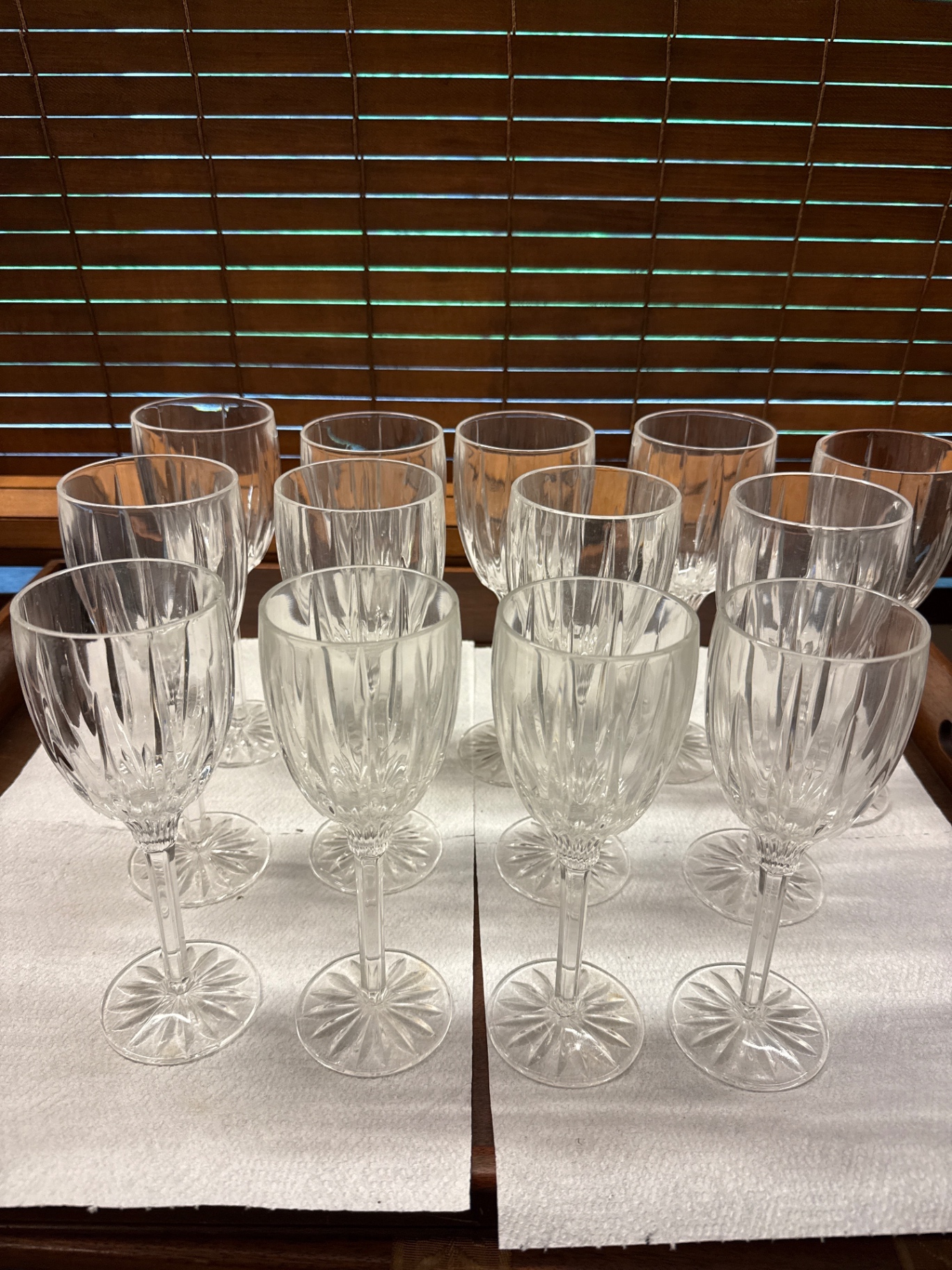 Crystal stemware wine glass set - image 3 of 3