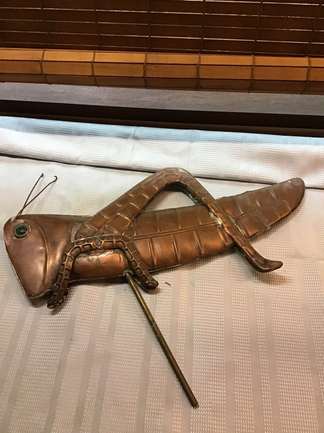 Copper grasshopper weather vane - Approx 3ft - image 4 of 4