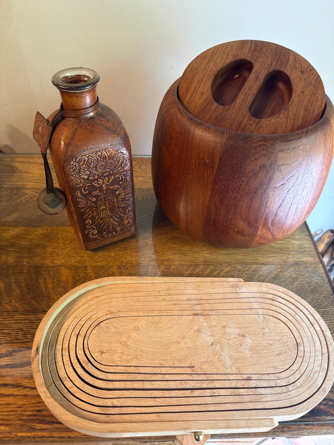 Rustic wooden vessels and fruit basket  - image 2 of 5