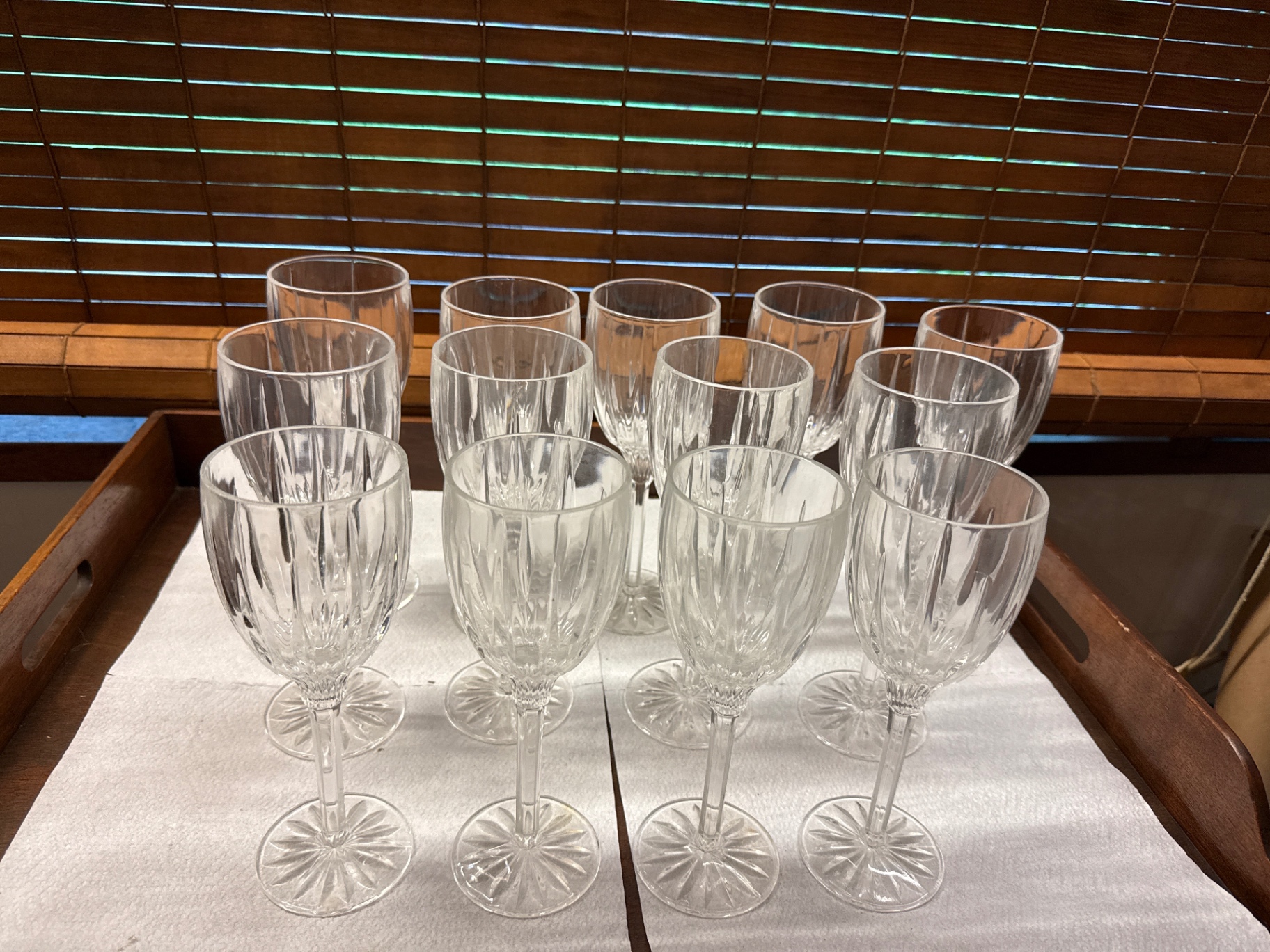 Crystal stemware wine glass set - image 1 of 3