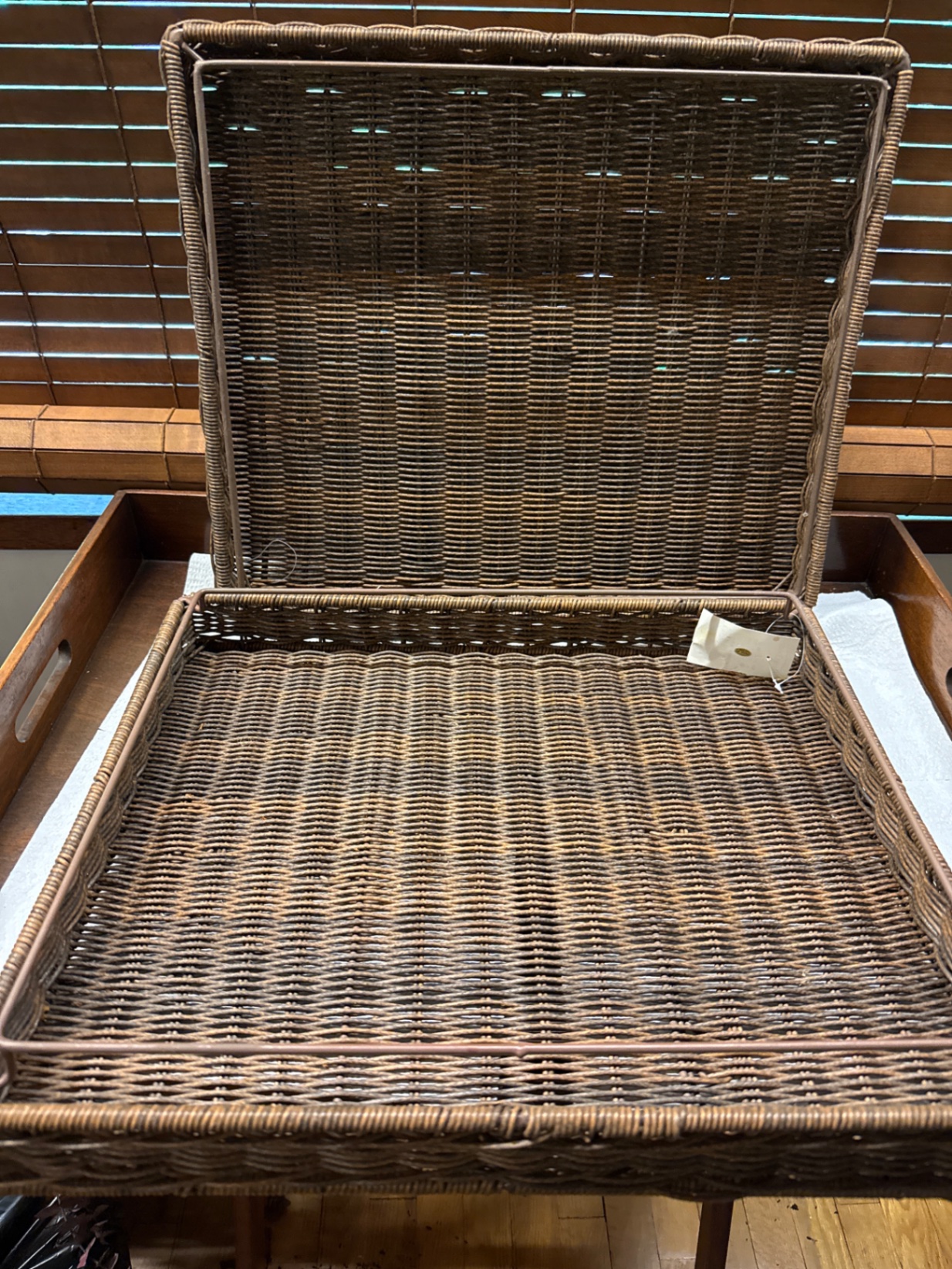 Stackable wicker storage baskets  - image 1 of 3