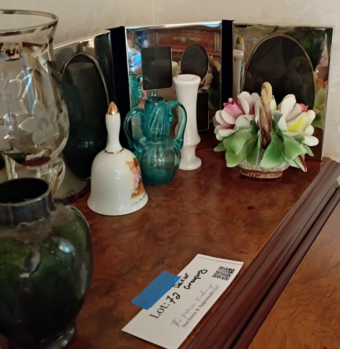 Decorative Figurines, Vases, Bells, and Floral Arrangement - image 5 of 6