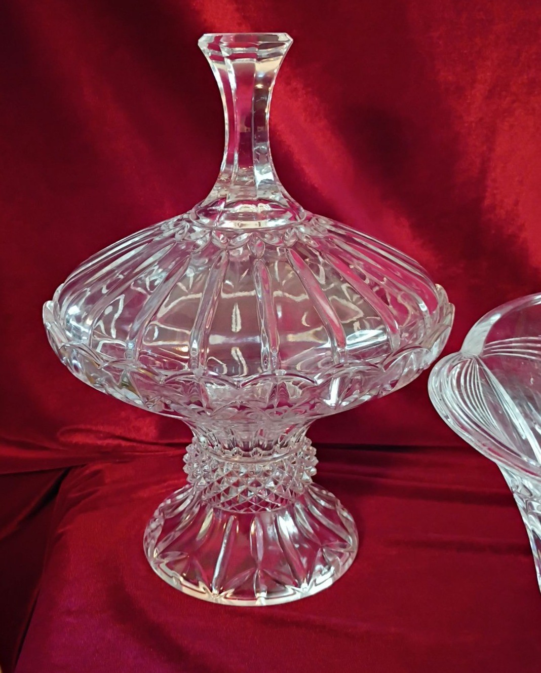 Assorted Cut Glass Decorative Containers and Bowl - image 3 of 4
