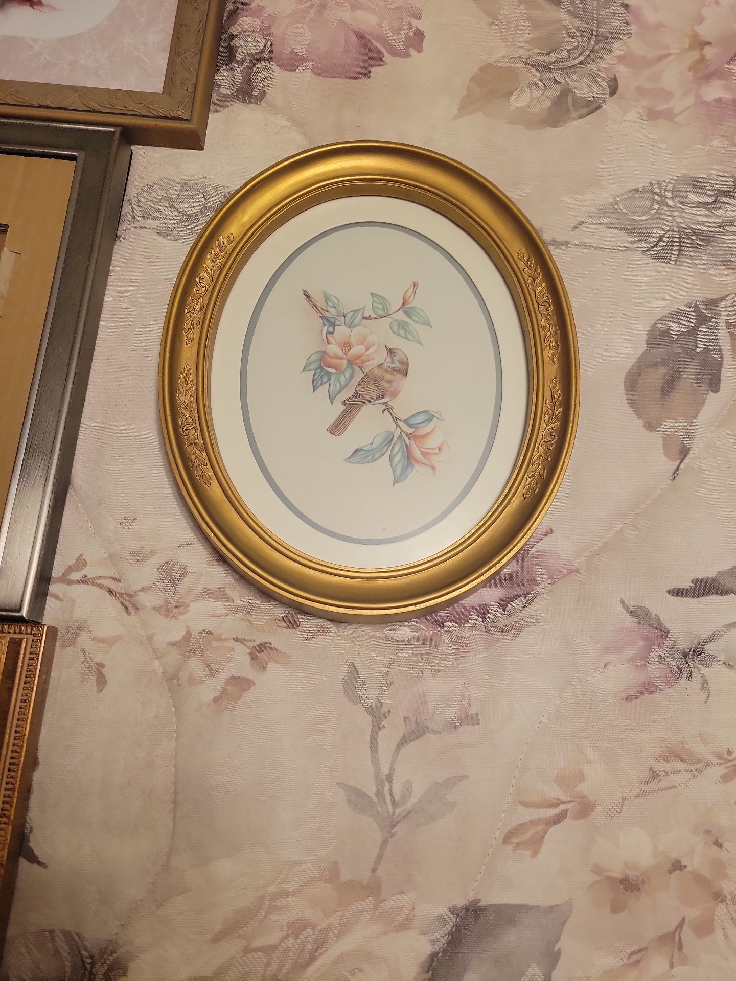 Assorted Framed Floral and Bird Wall Art with Empty Picture Frames - image 4 of 6