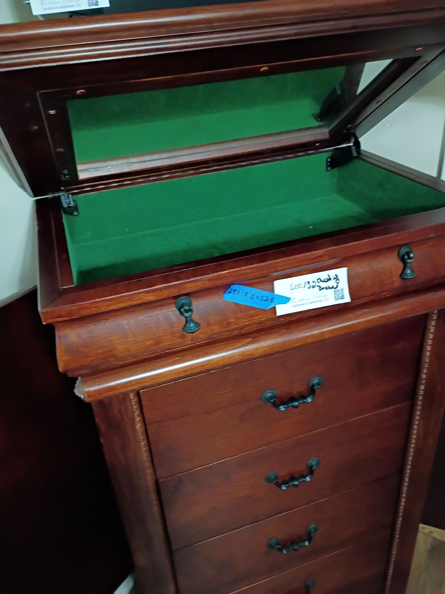 Wooden Jewelry Armoire Chest - image 7 of 8