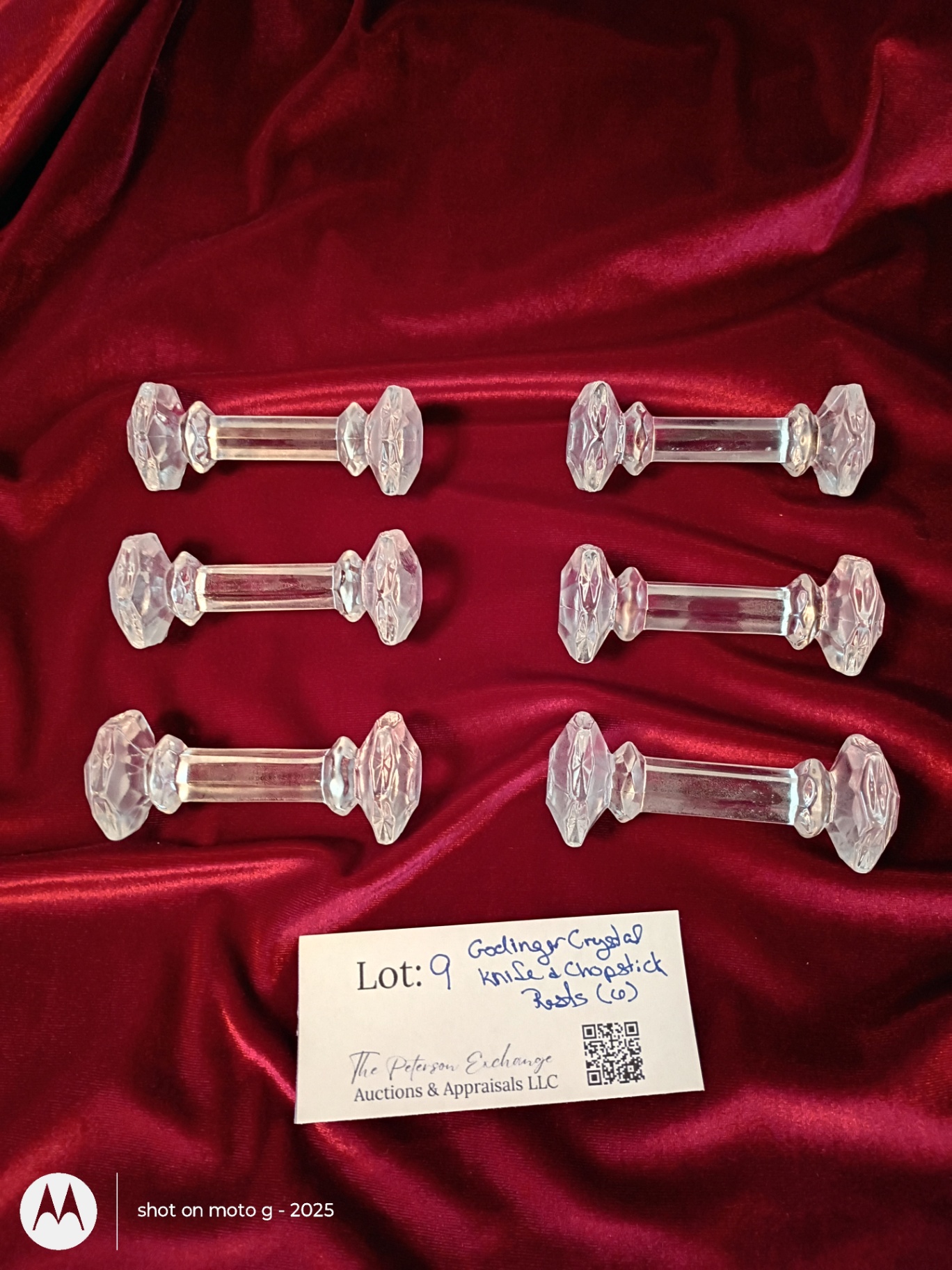 Set of Six Godinger Crystal Knife and Chopstick Rests - image 1 of 4