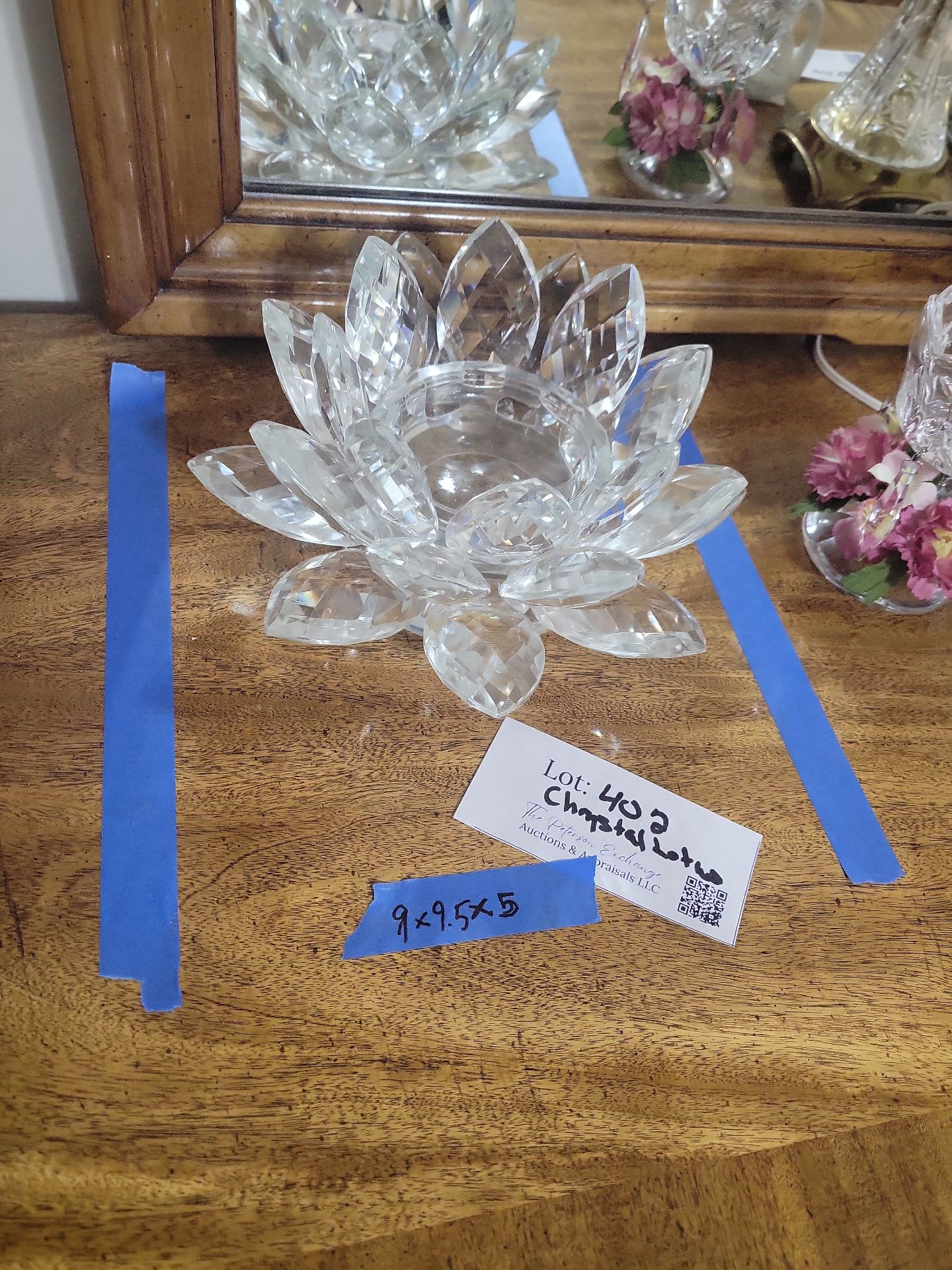 Crystal Lotus Candle Holder - image 1 of 4