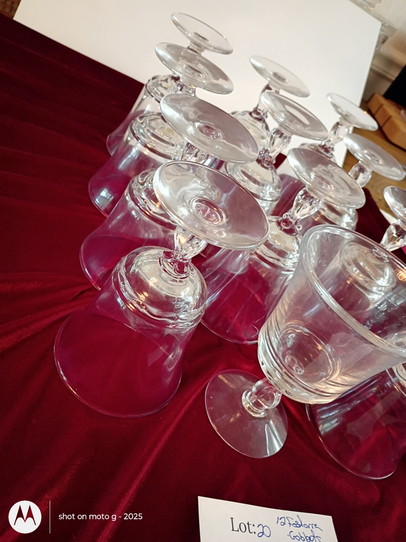 Set of 12 Clear Glass Goblets - image 8 of 9