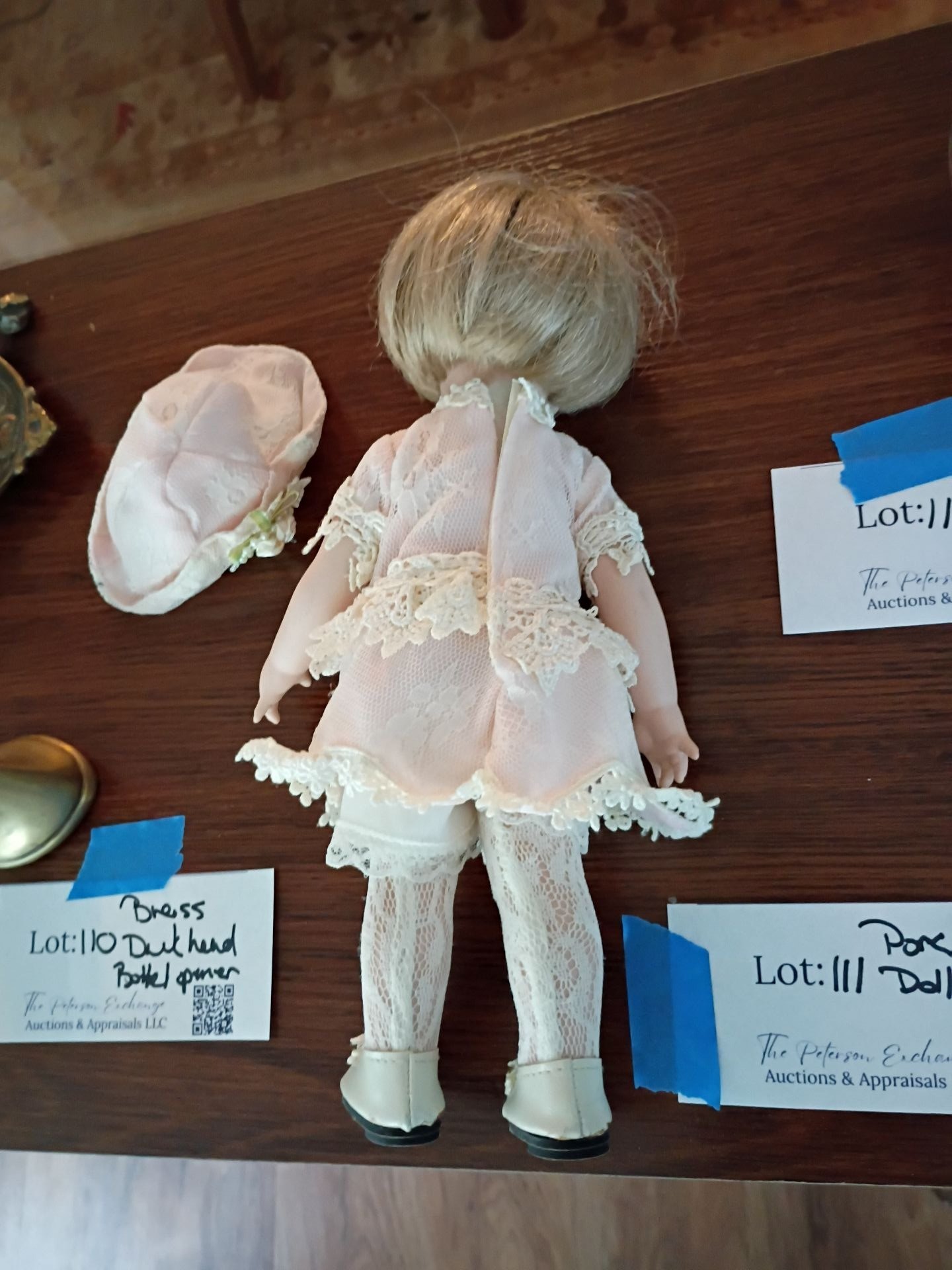 Porcelain Doll in Pink Lace Dress - image 2 of 4