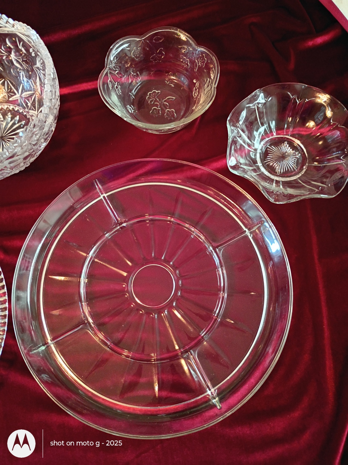 Assorted Pressed and Cut Glass Serving Bowls and Platters - image 3 of 4