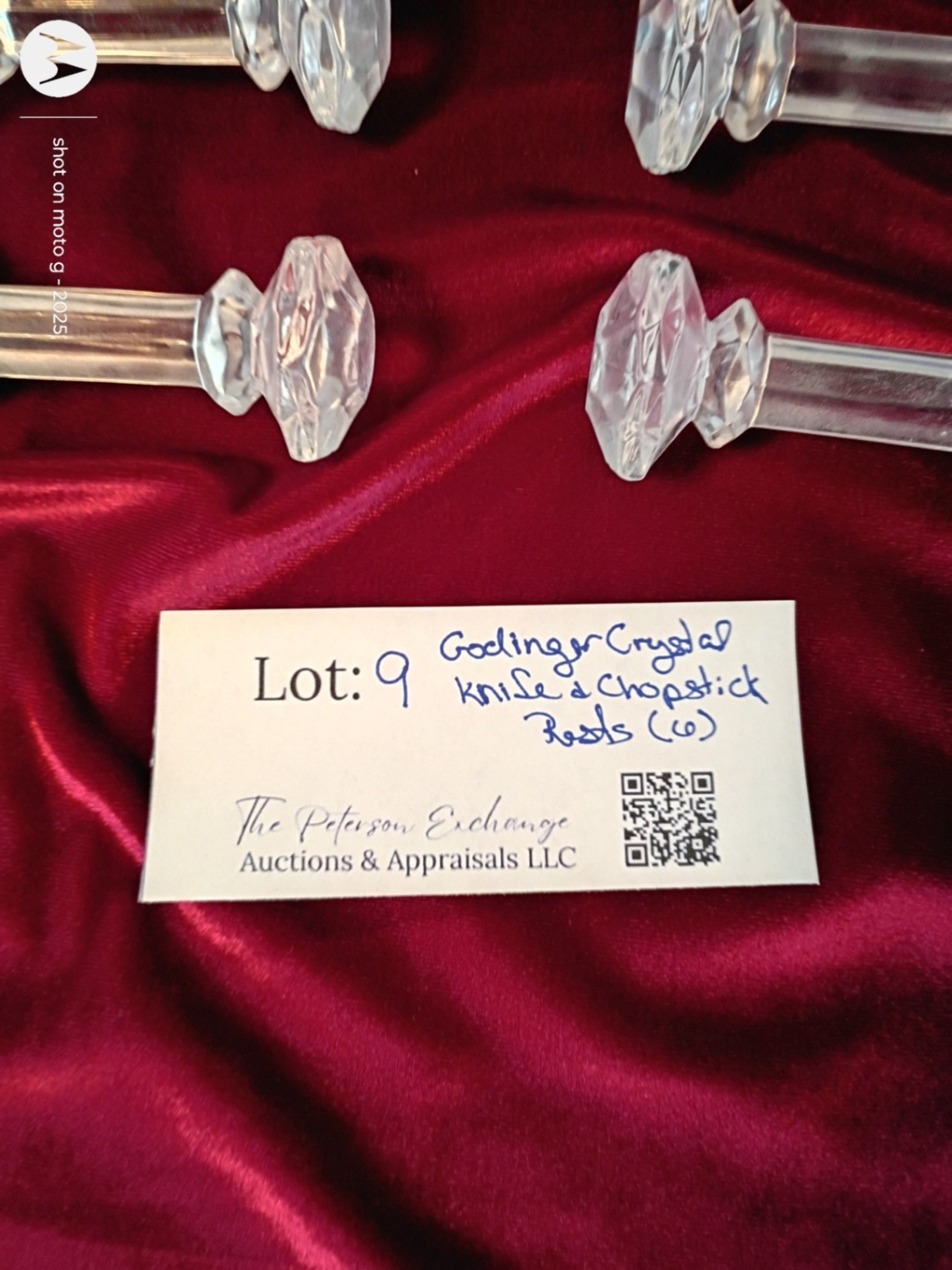 Set of Six Godinger Crystal Knife and Chopstick Rests - image 4 of 4