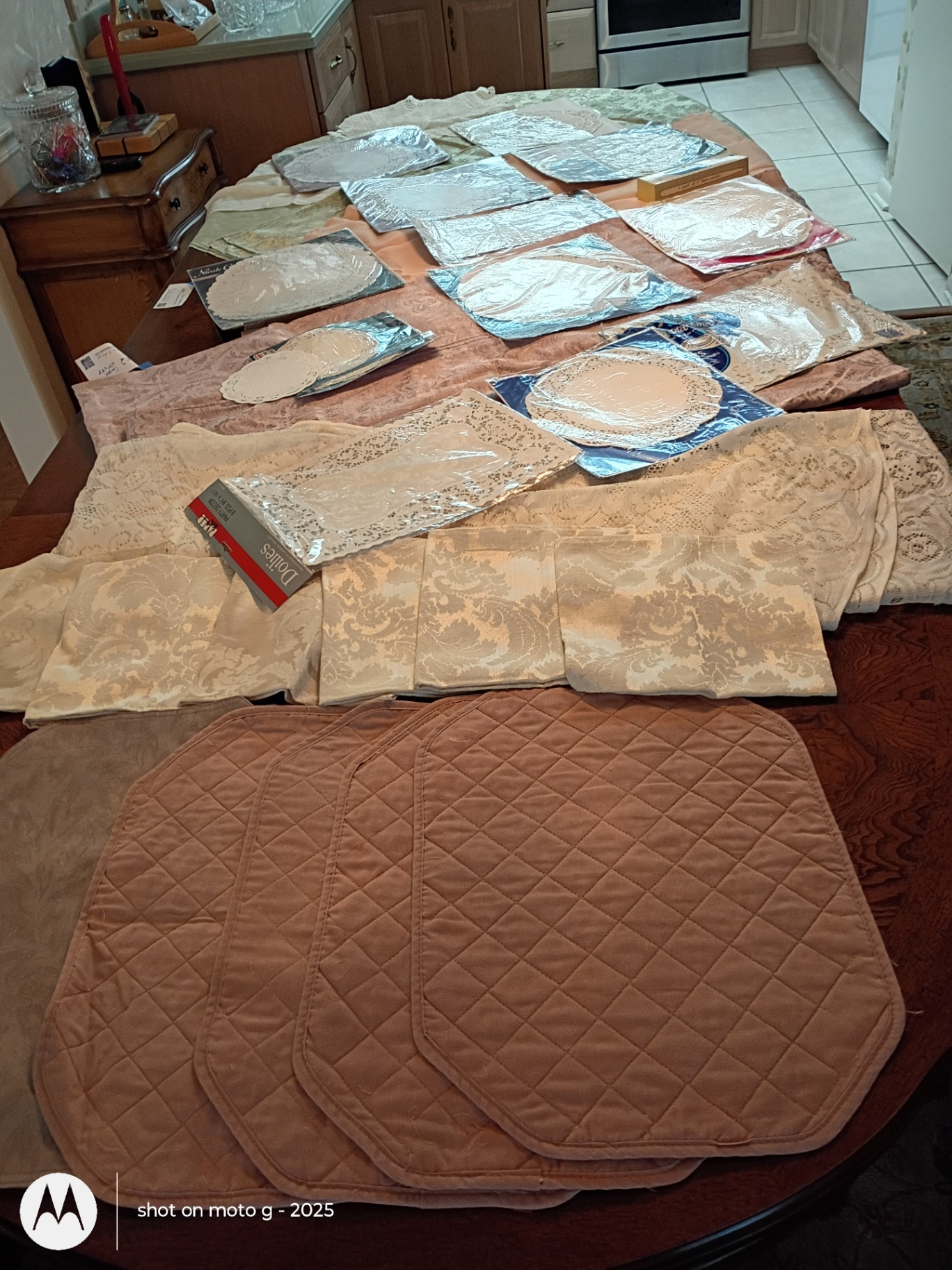 Assorted Table Linens, Placemats, and Decorative Doilies - image 1 of 18