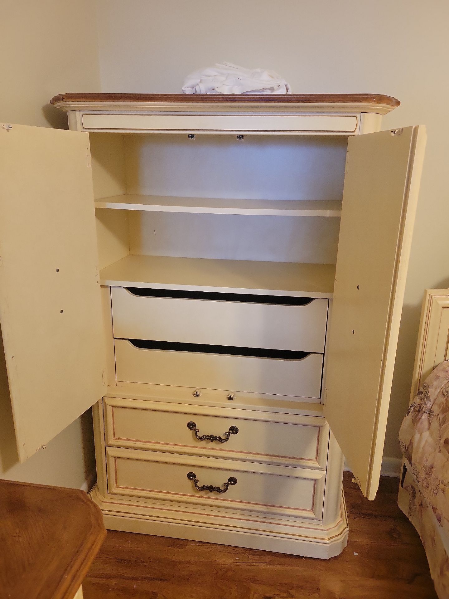 Stanley Furniture Cream Armoire Cabinet - image 3 of 9