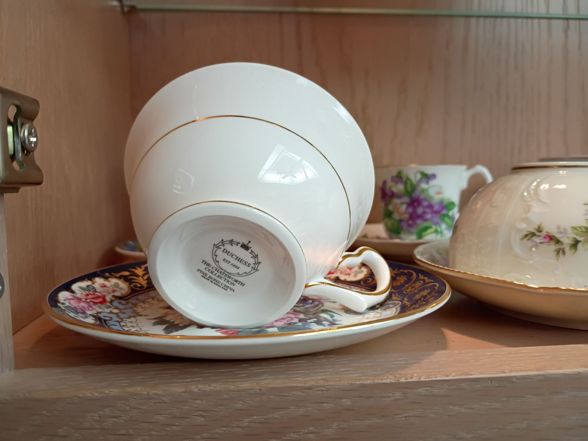 Floral Porcelain Tea Set and Assorted Teacups with Saucers - image 3 of 7
