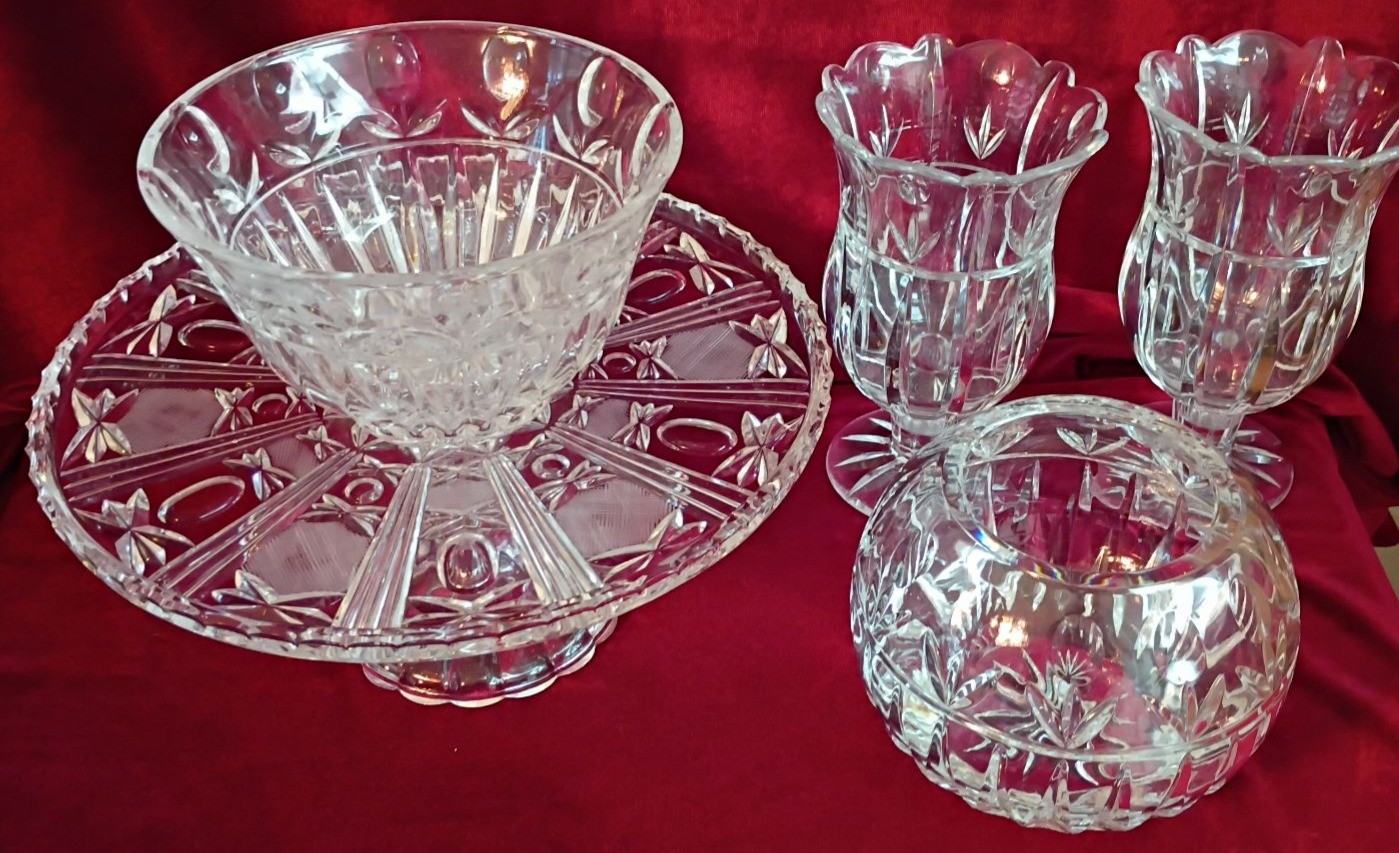 Cut Crystal Serving and Decorative Glassware Set - image 1 of 7