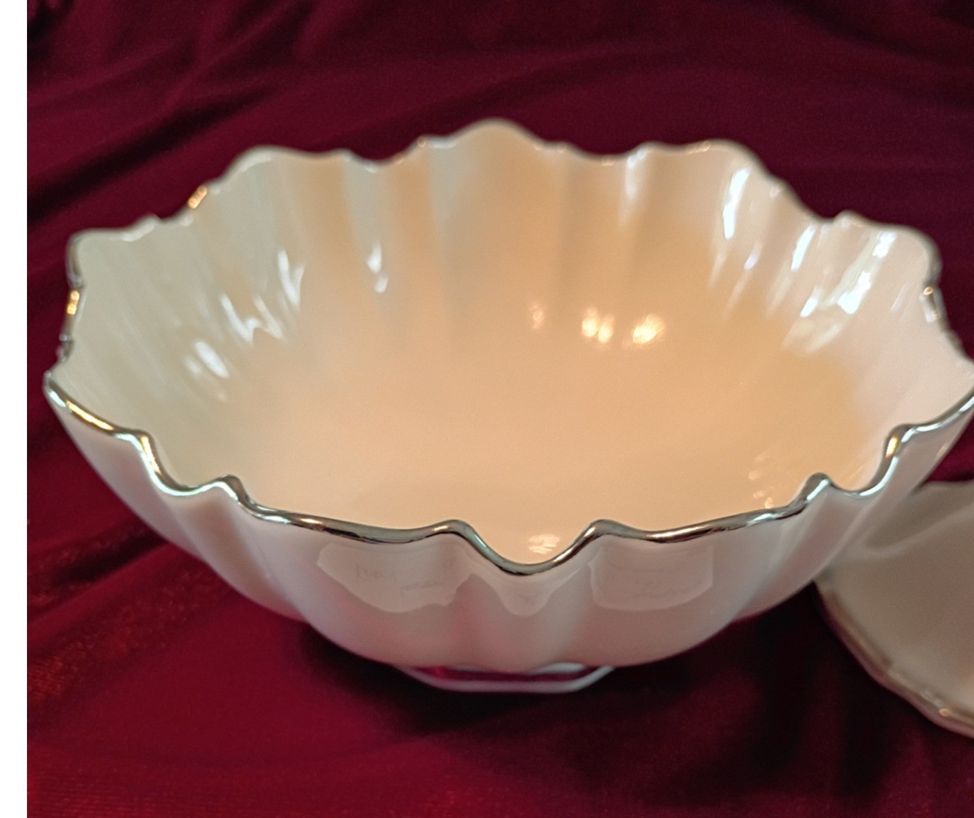 Lenox Symphony Porcelain Bowl and Candlesticks Set - image 4 of 6