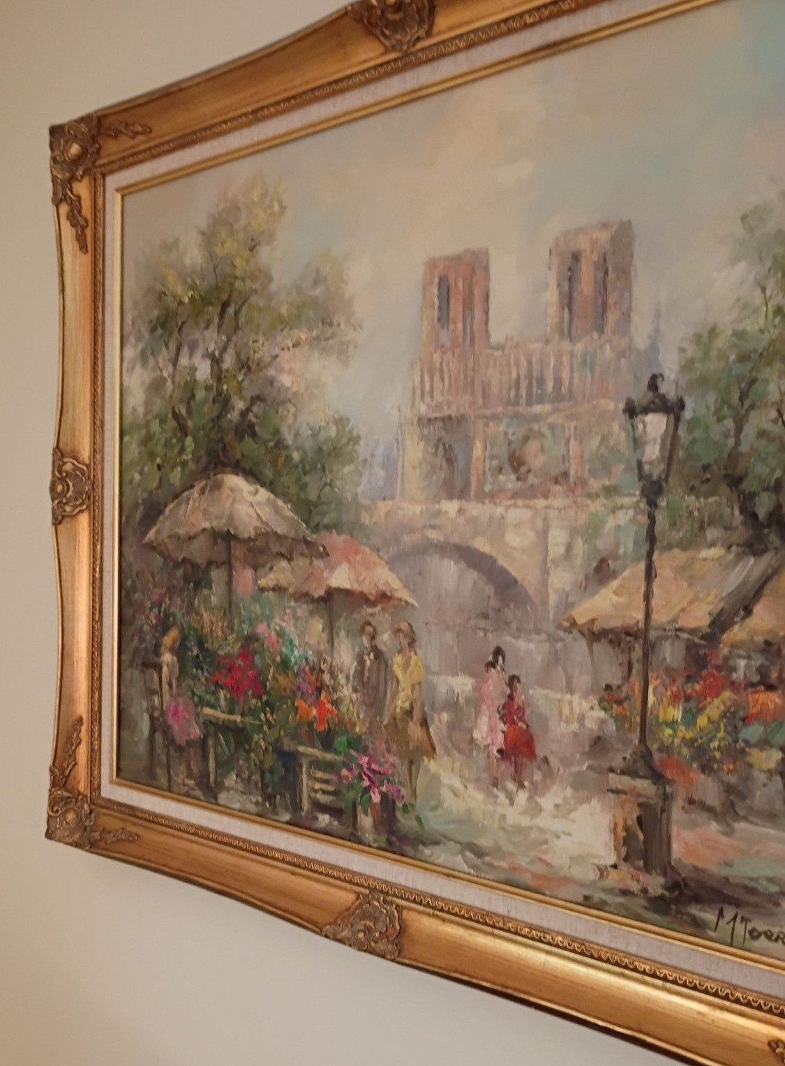 Framed Oil Painting by M. Torrens - image 4 of 10
