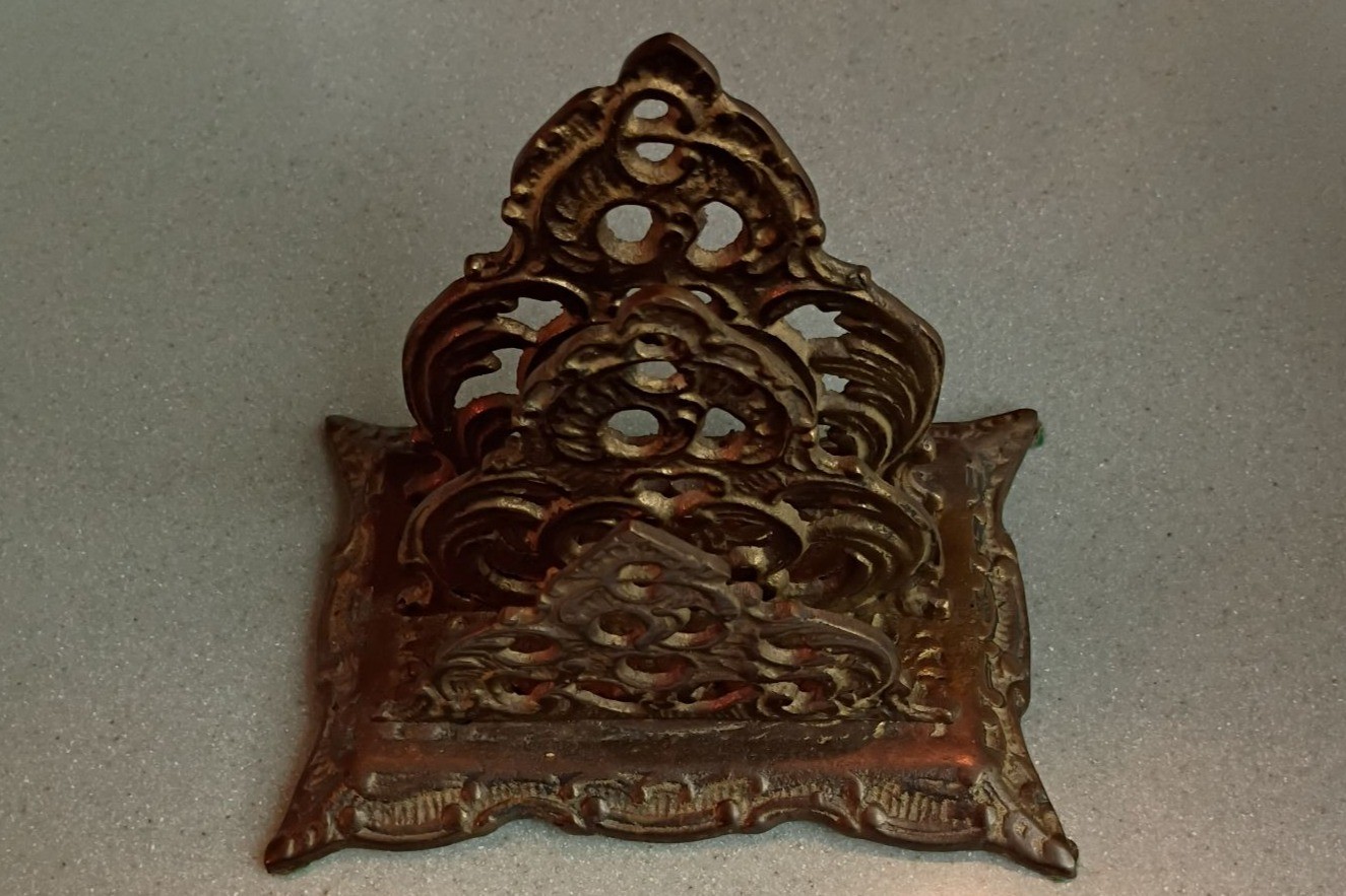 Ornate Cast Metal Letter Holder - image 1 of 4