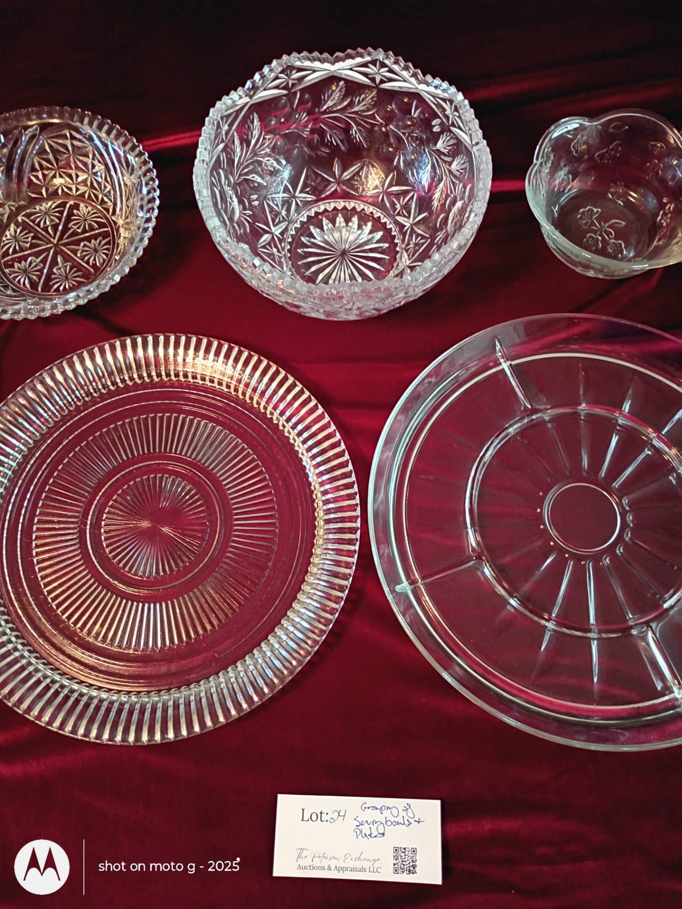 Assorted Pressed and Cut Glass Serving Bowls and Platters - image 1 of 4