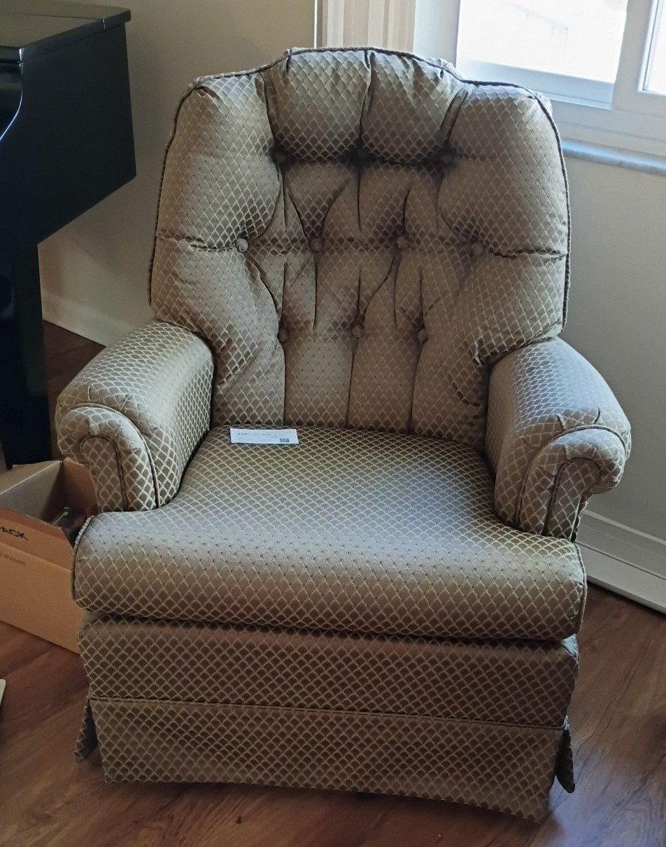 Tufted Swivel Rocking Armchair - image 1 of 4