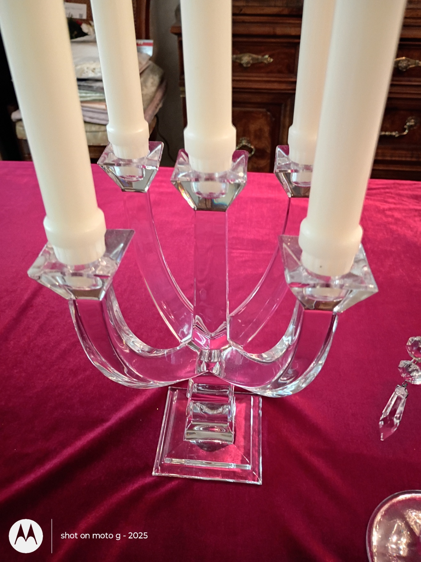 Crystal Candle Holders and Candelabra Set - image 2 of 4