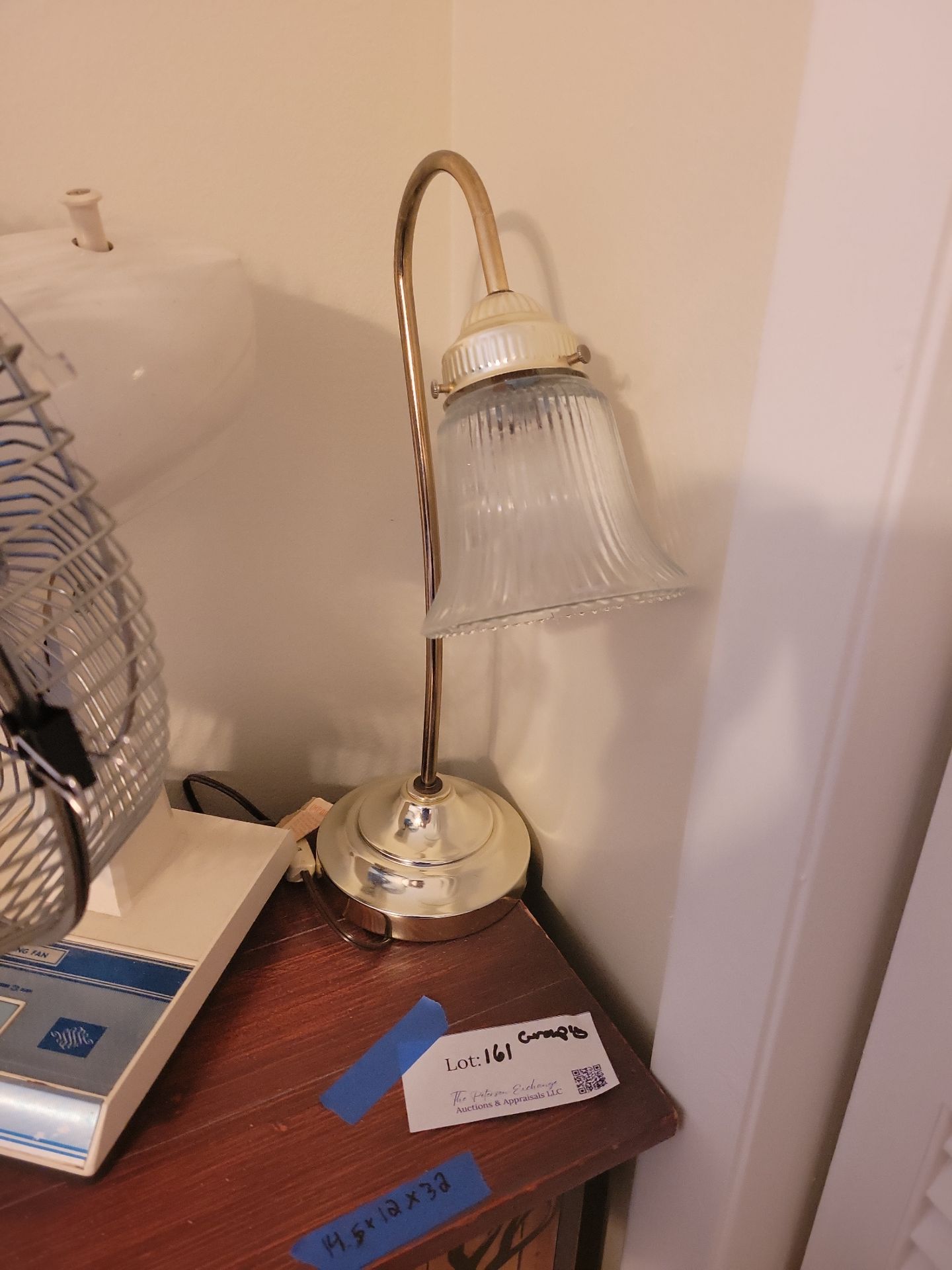 Table Fan, Desk Lamp, and Three-Drawer Storage Cabinet - image 3 of 5