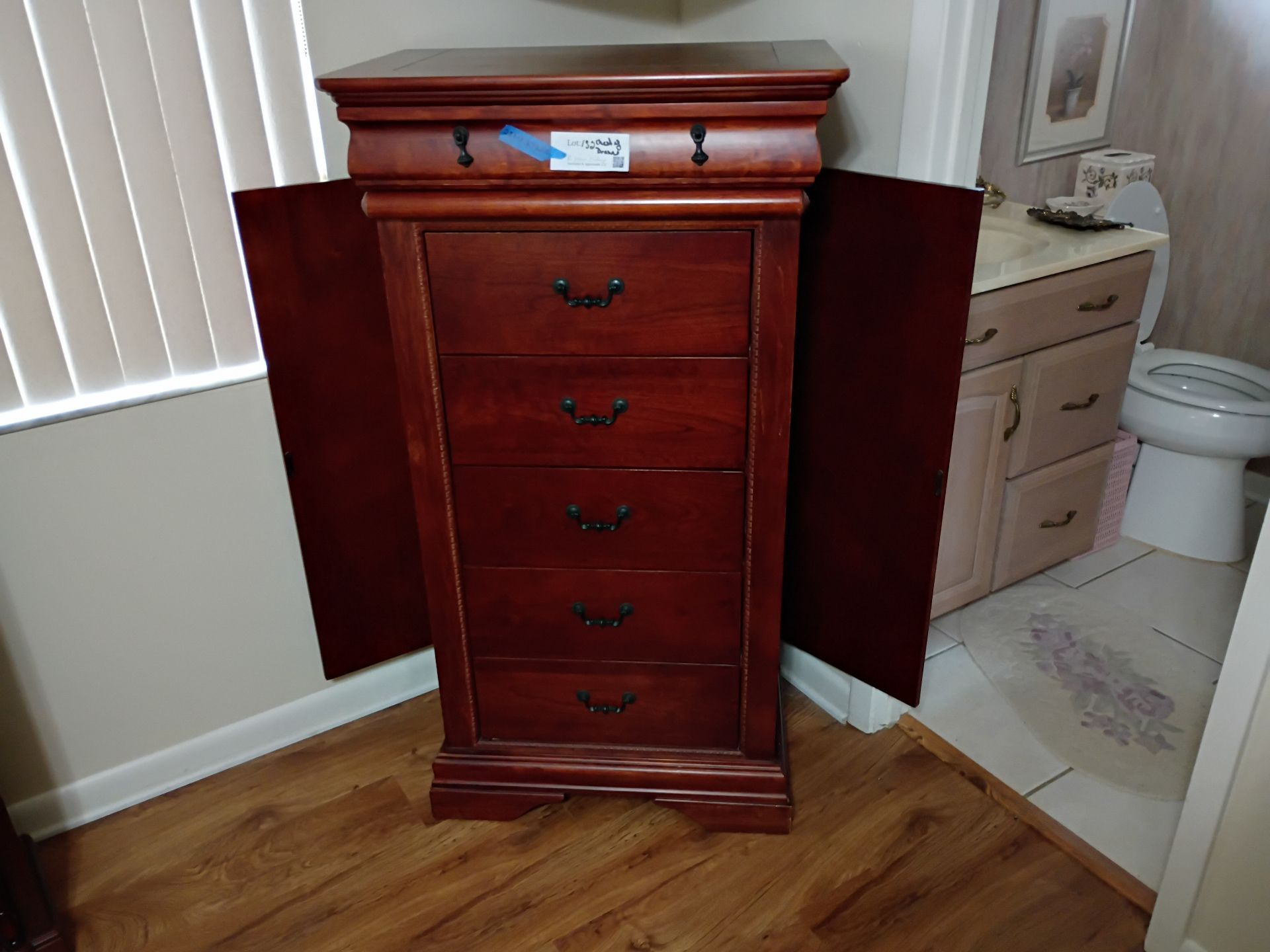 Wooden Jewelry Armoire Chest - image 6 of 8