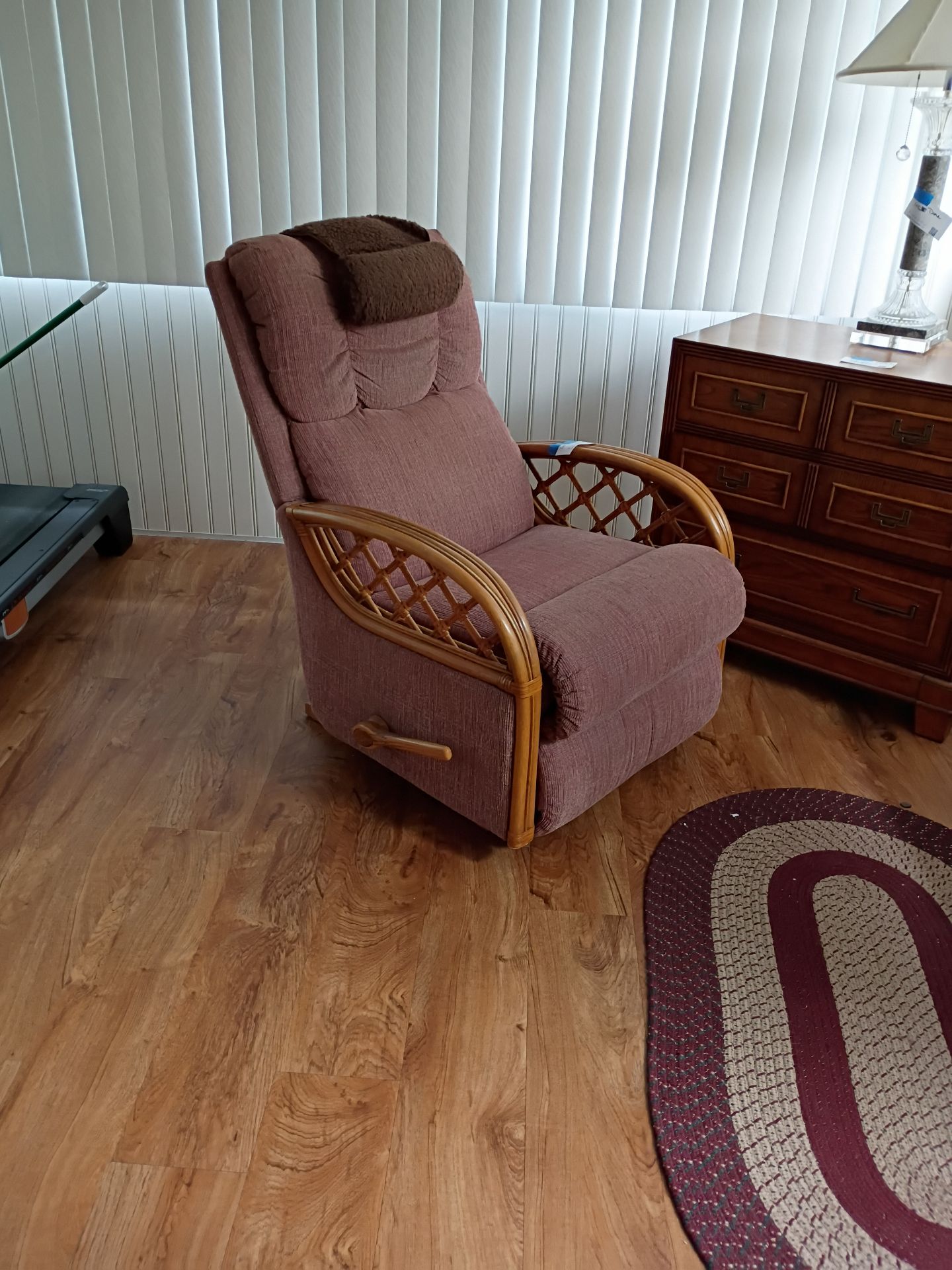 Upholstered Rocking Recliner Chair - image 3 of 4