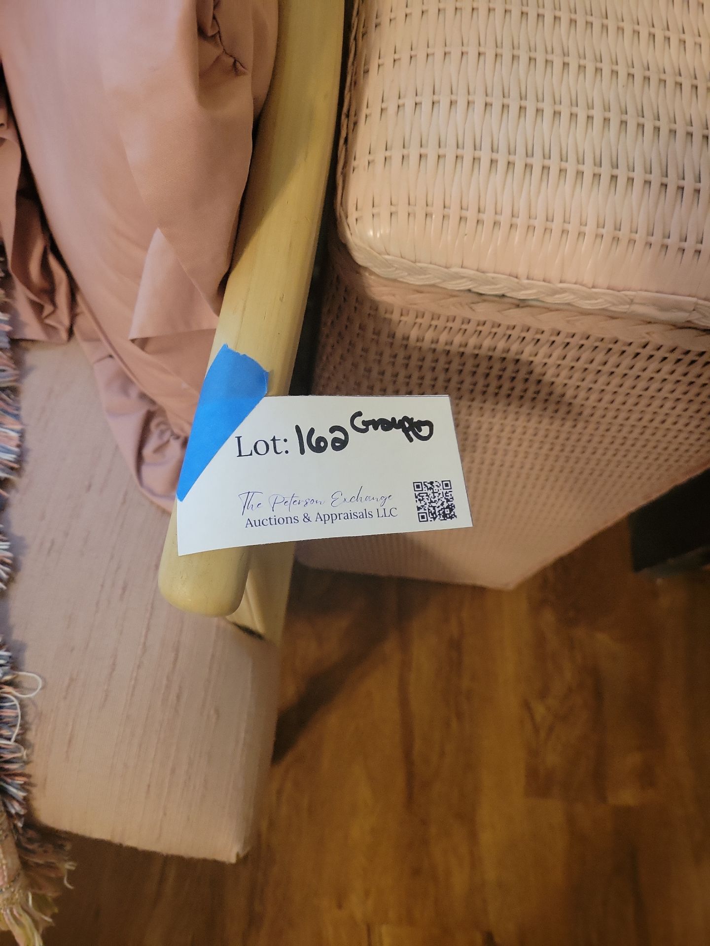 Upholstered Bench, Wicker Hamper, Throw Blanket, and Curtain Valance - image 5 of 5