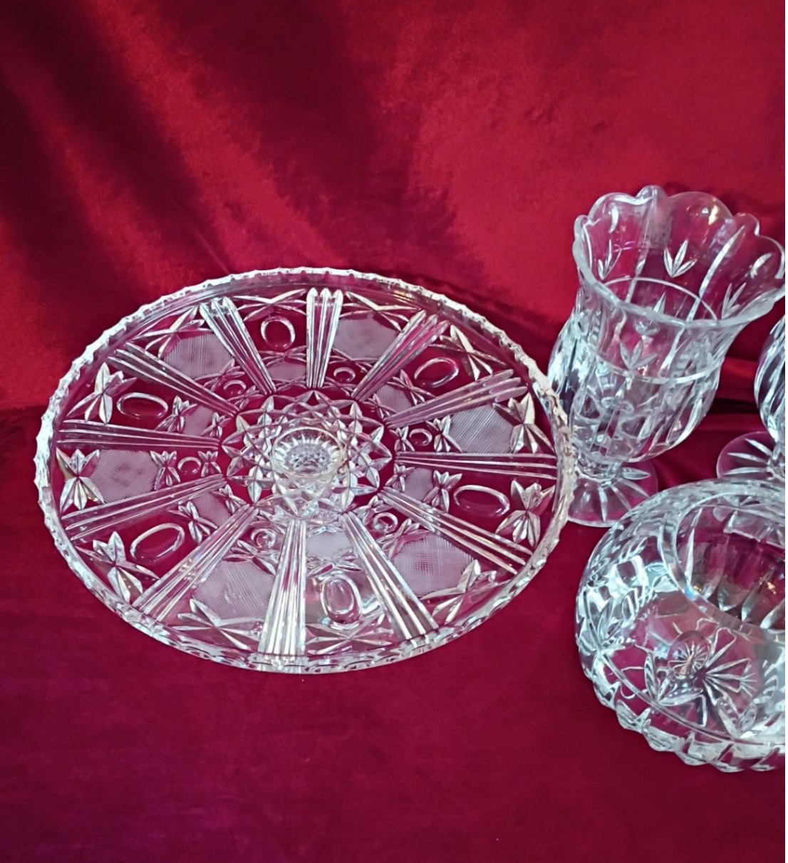 Cut Crystal Serving and Decorative Glassware Set - image 3 of 7
