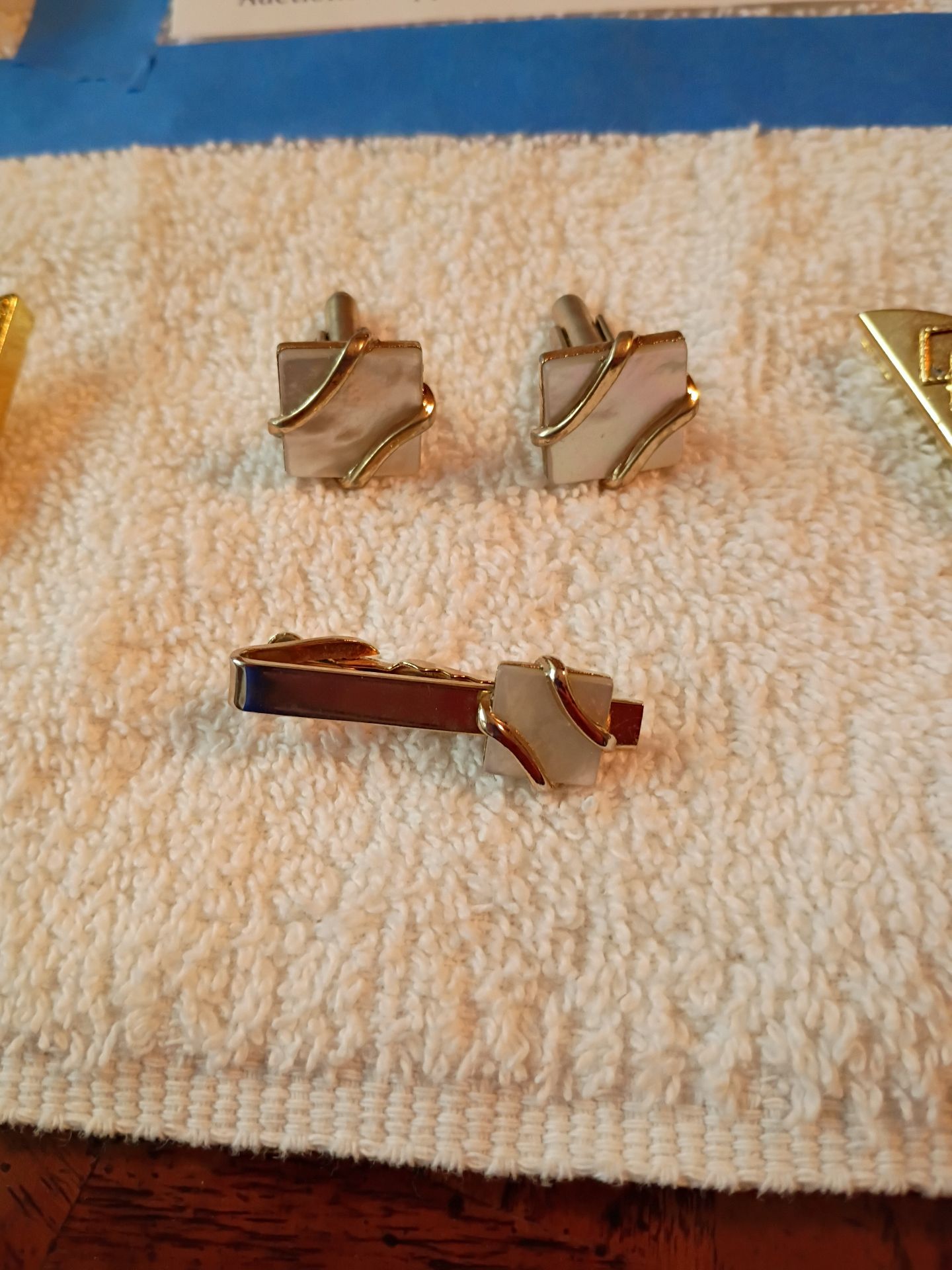 Assorted Cufflinks and Tie Clip Set - image 3 of 4