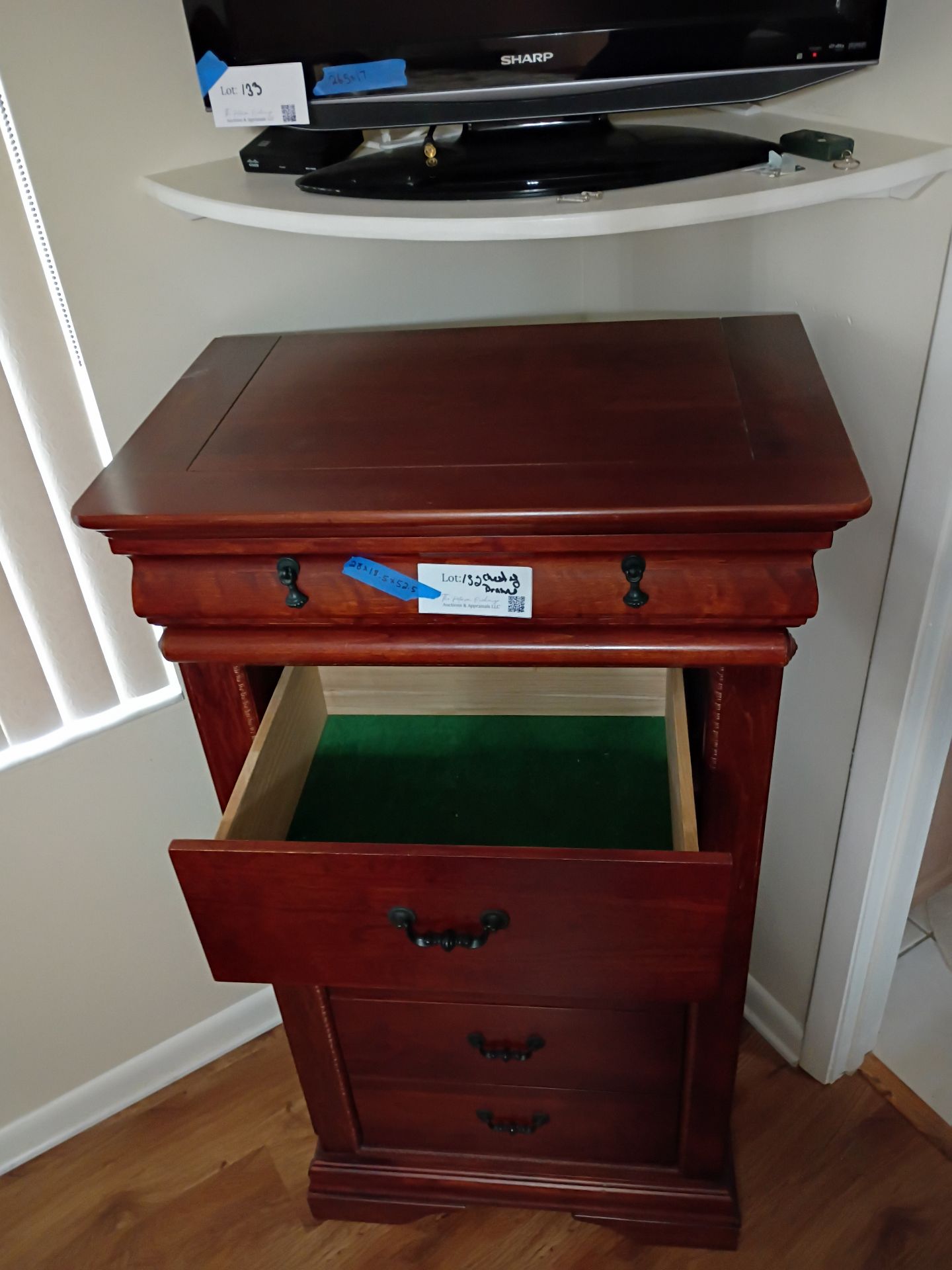 Wooden Jewelry Armoire Chest - image 2 of 8