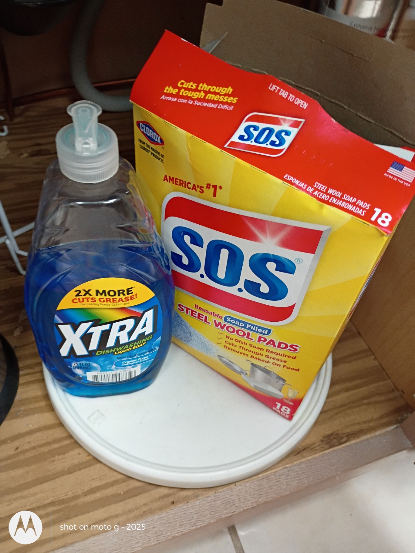 Assorted Cleaning Supplies and Small Trash Can - image 4 of 5