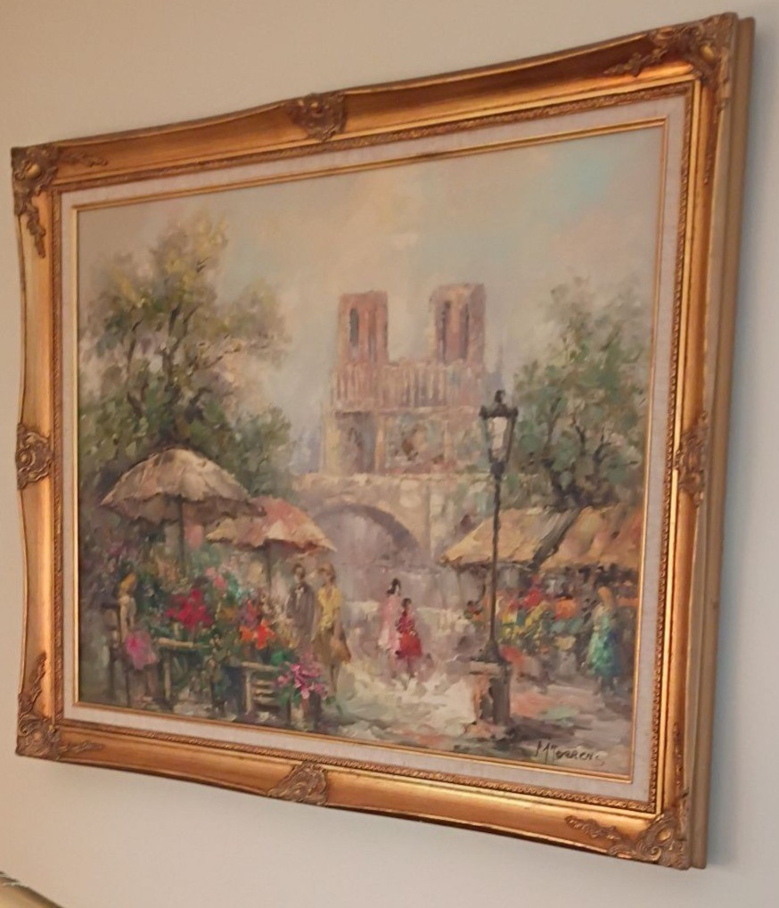 Framed Oil Painting by M. Torrens - image 1 of 10
