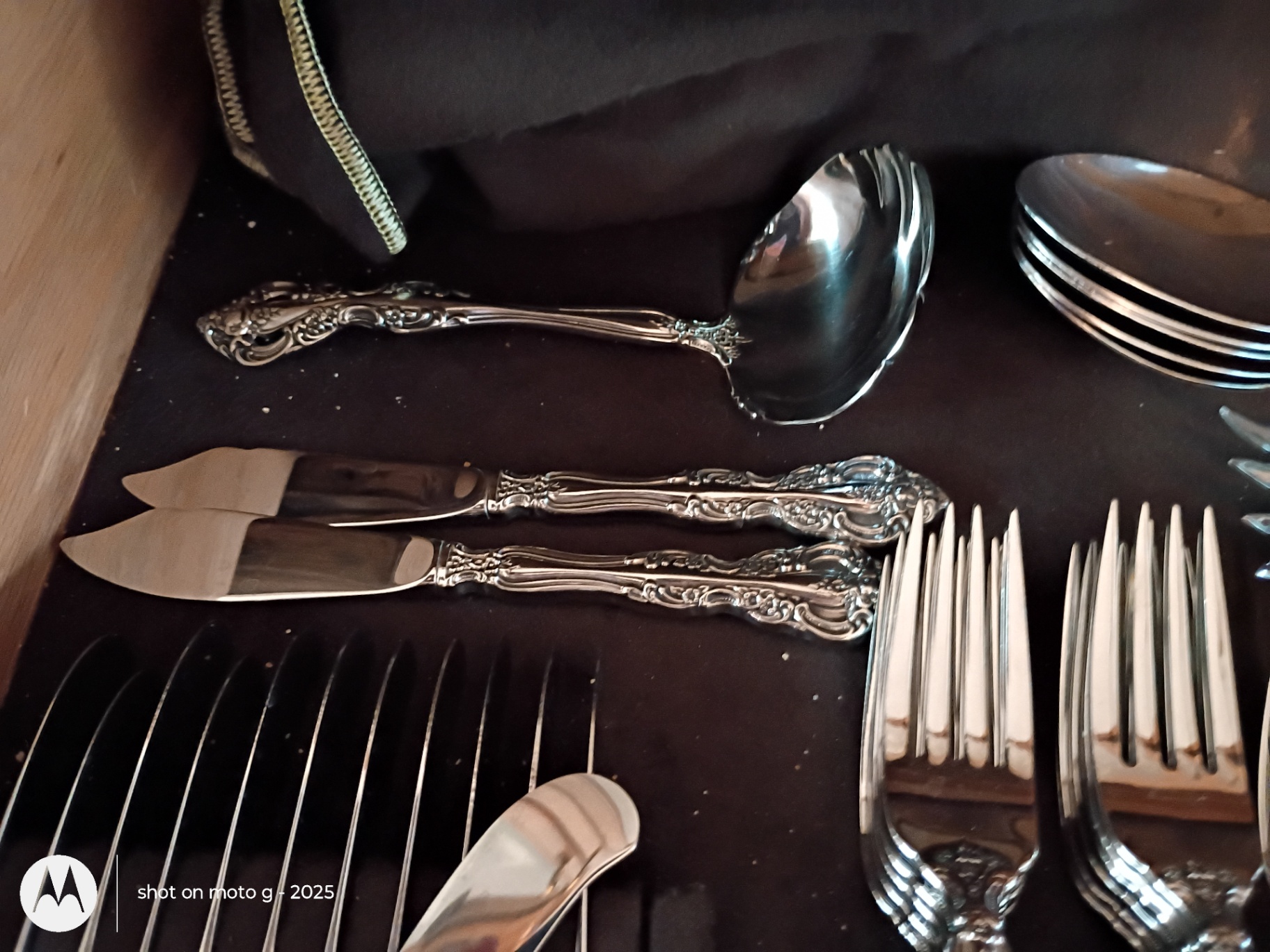 Ornate Silver-Tone Flatware Set - image 8 of 10