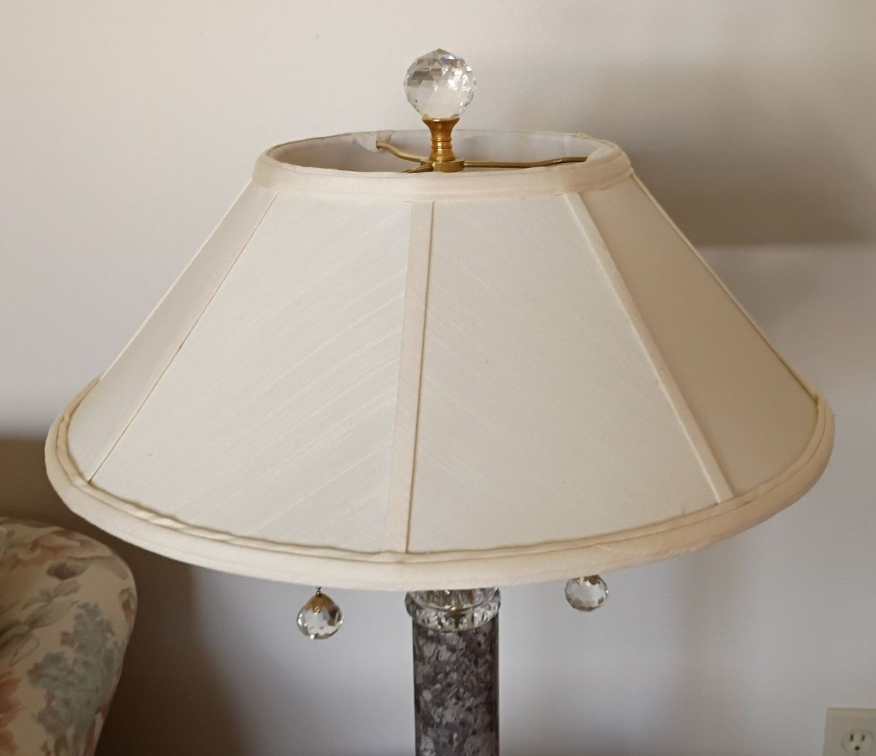 3 Marble and Crystal Table Lamps - image 4 of 10