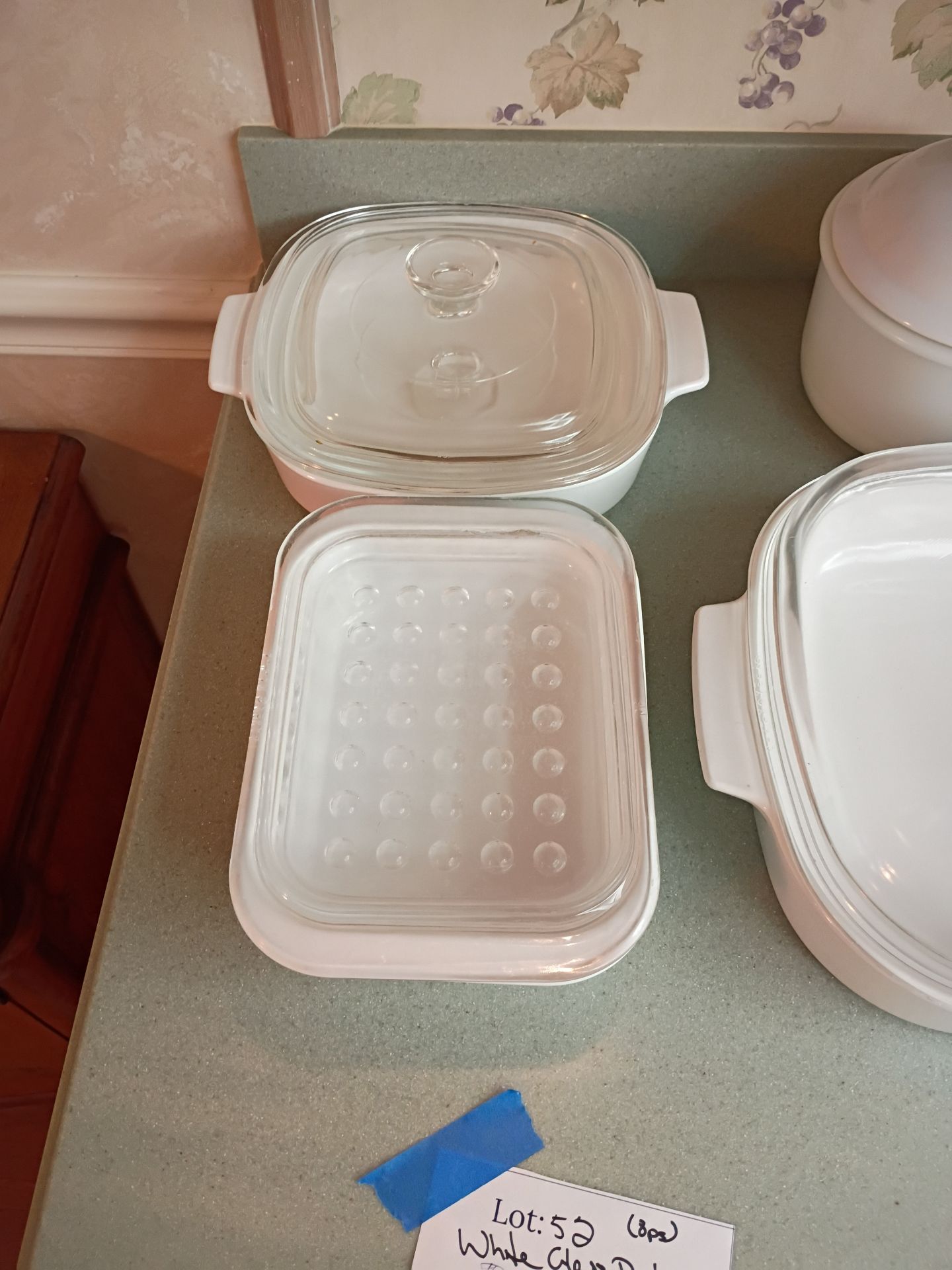 White Corning Ware Casserole Dishes and Covered Container Set - image 2 of 4