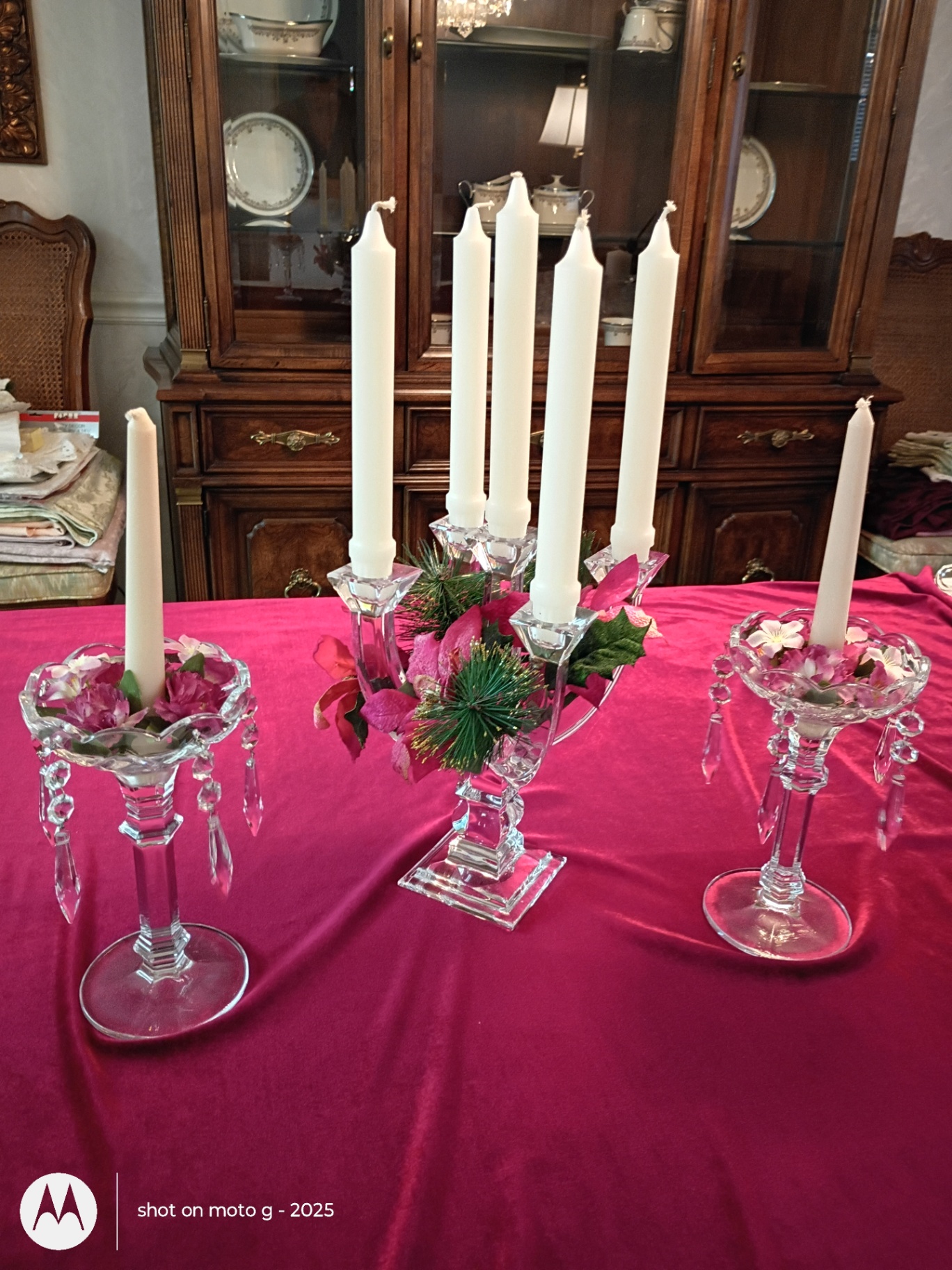 Crystal Candle Holders and Candelabra Set - image 1 of 4