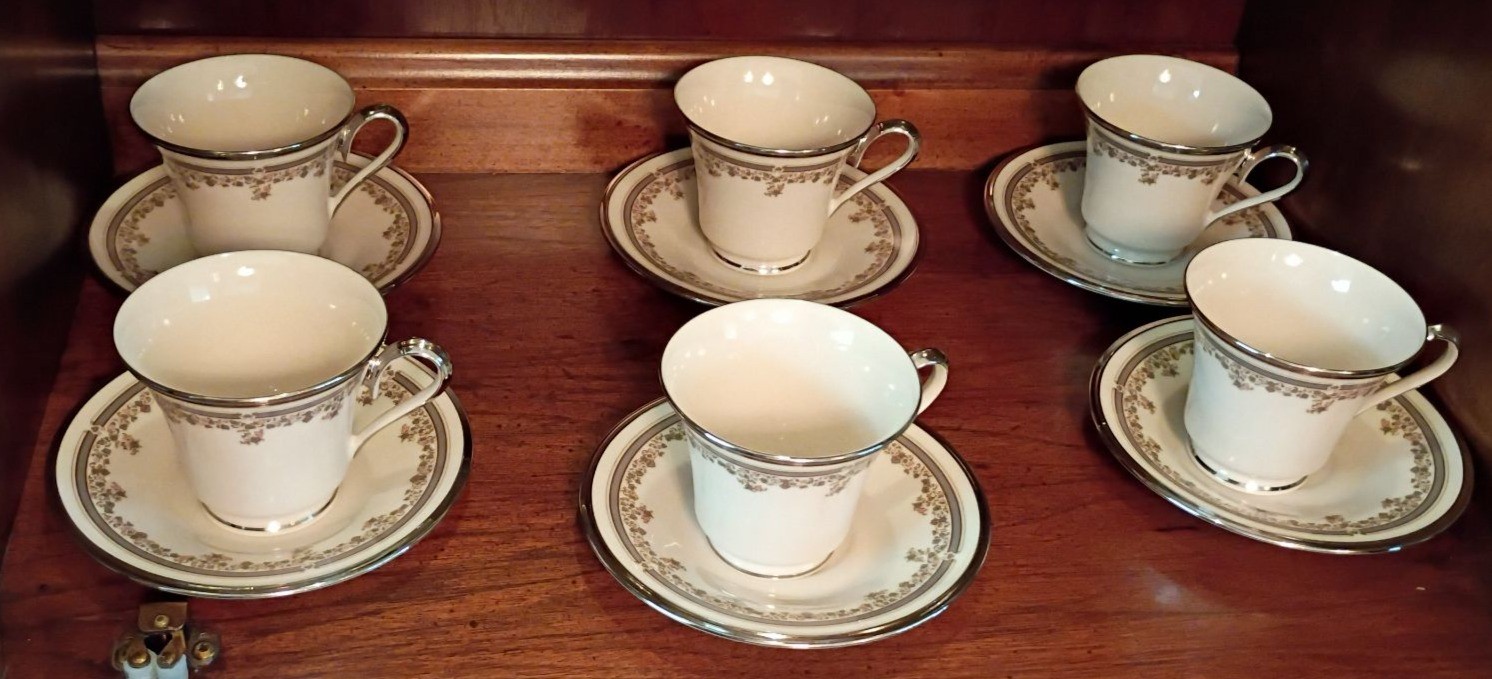 Lenox Lace Point Cup and Saucer Set - image 1 of 5