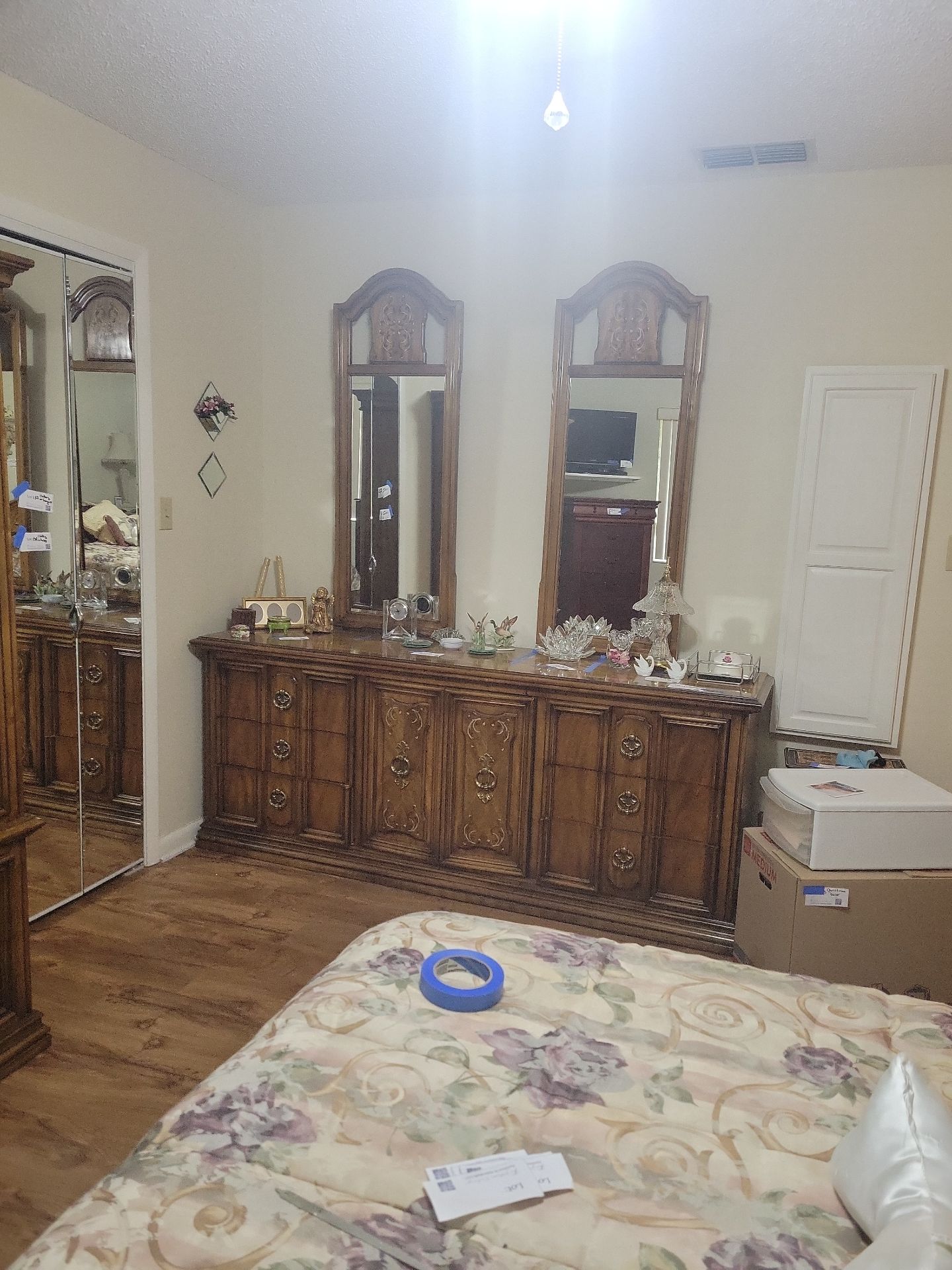 Wooden Dresser with Dual Mirrors - image 1 of 5