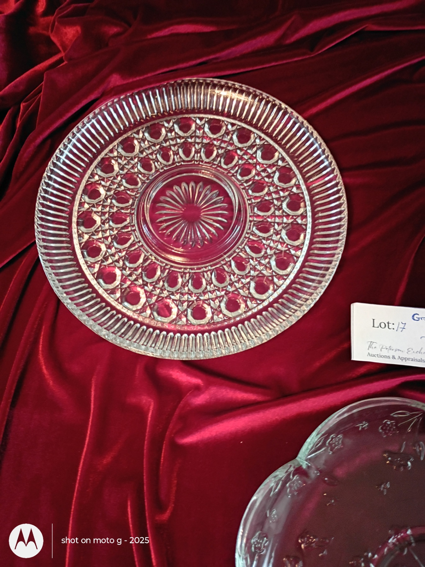 Set of Three Clear Glass Serving Platters - image 2 of 4