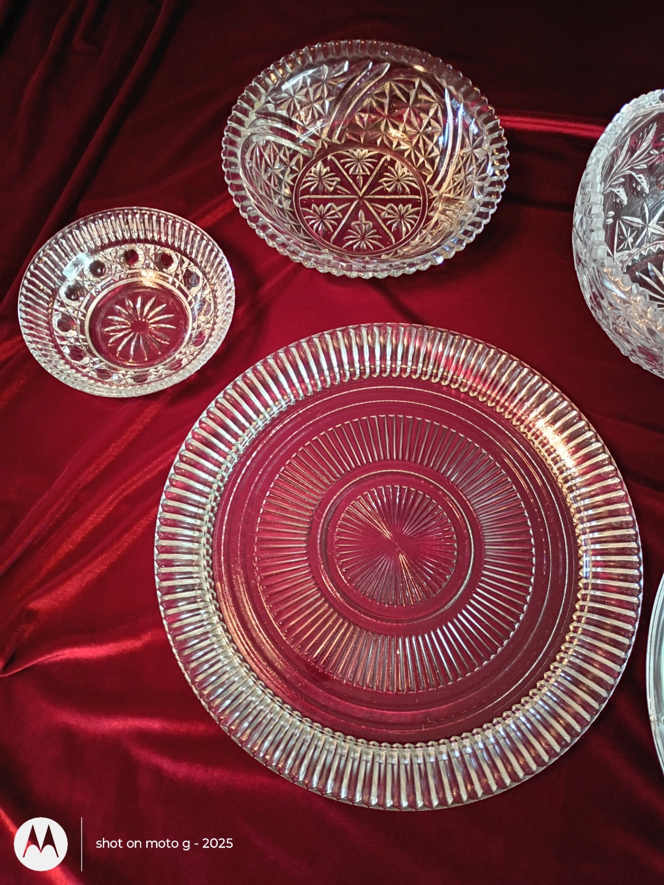 Assorted Pressed and Cut Glass Serving Bowls and Platters - image 2 of 4