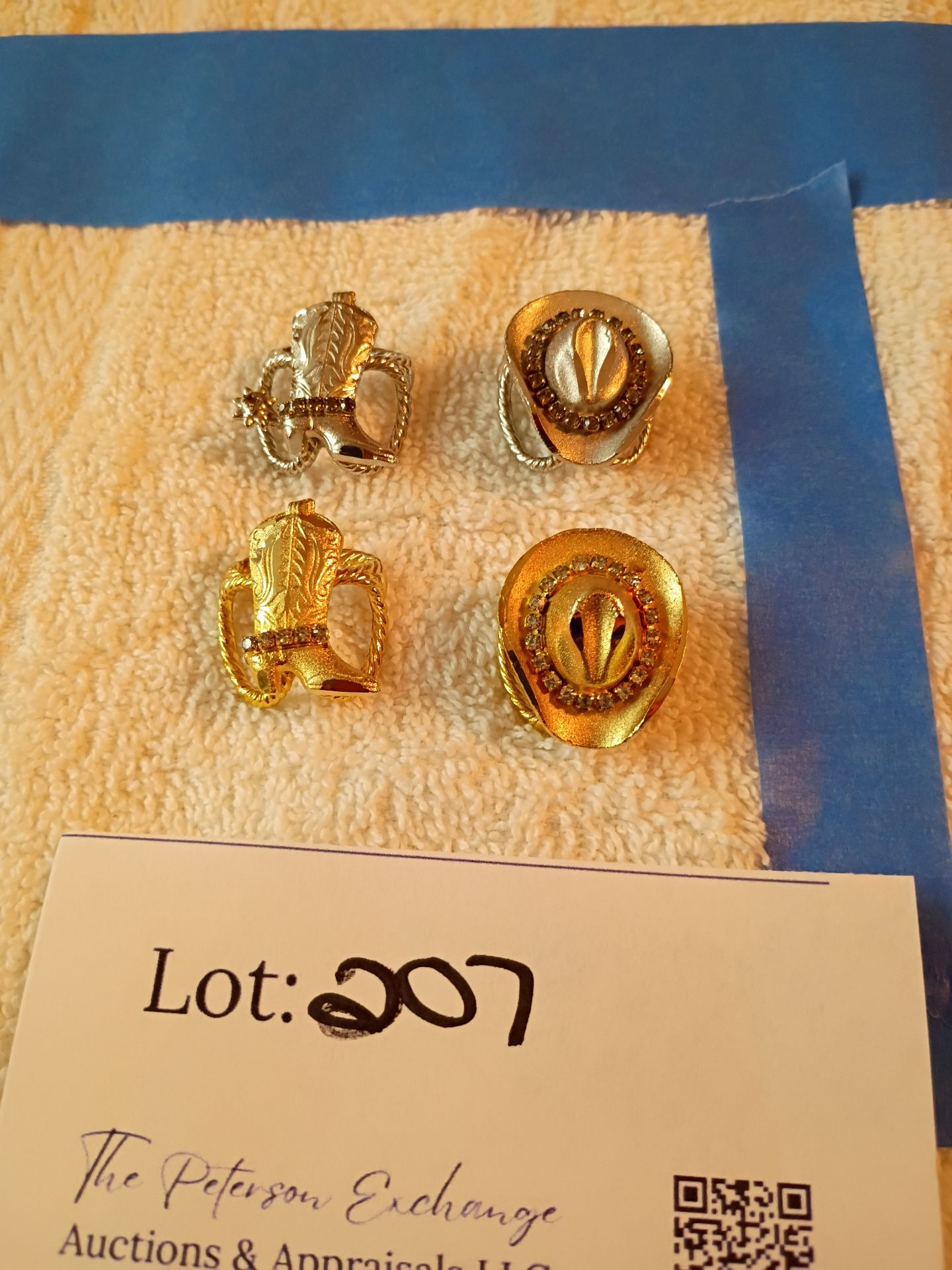 Decorative Gold-Tone Western Hat and Boot Pins - image 2 of 2