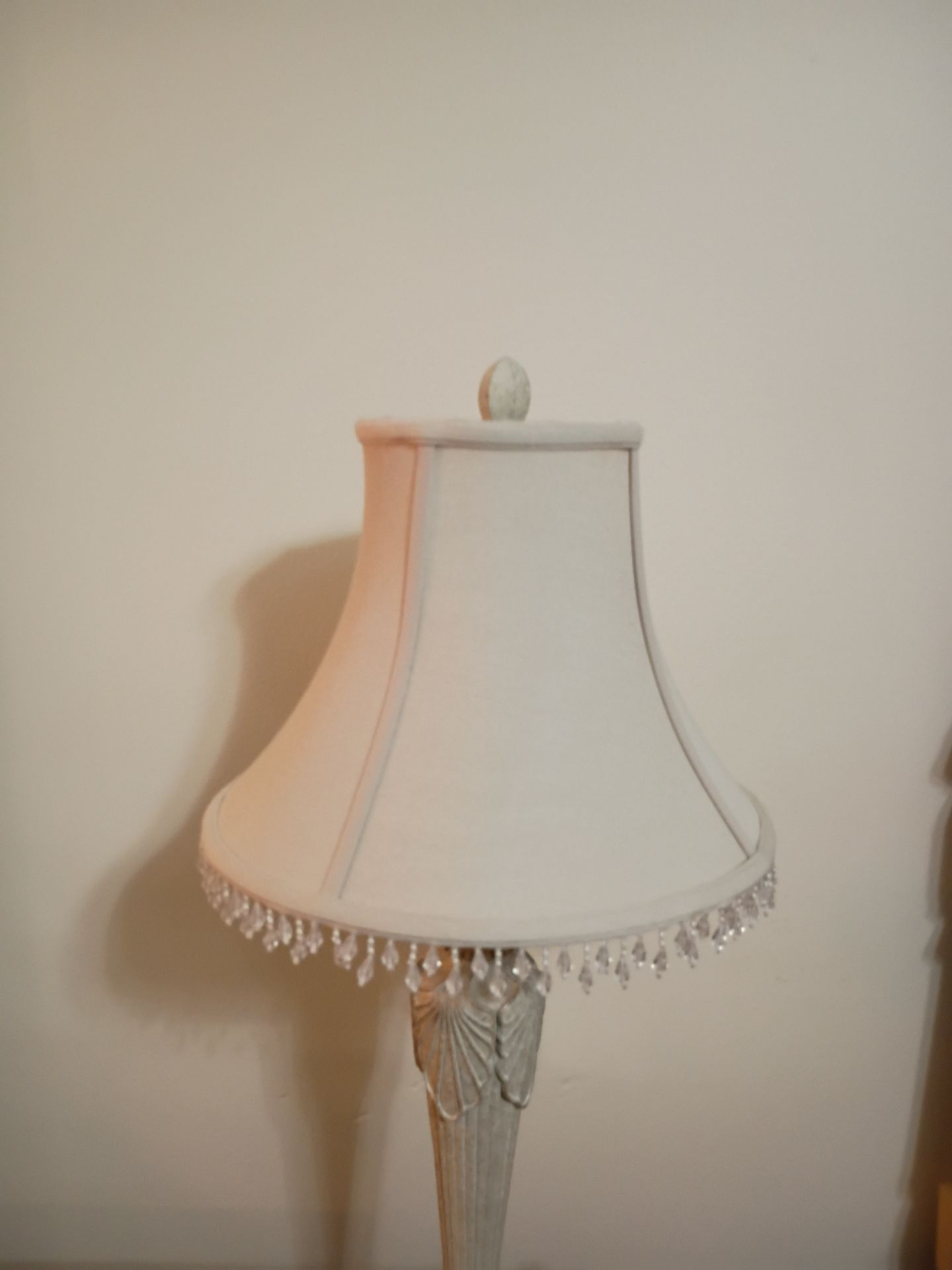 Decorative Table Lamp with Fabric Shade and Crystal Trim - image 3 of 5