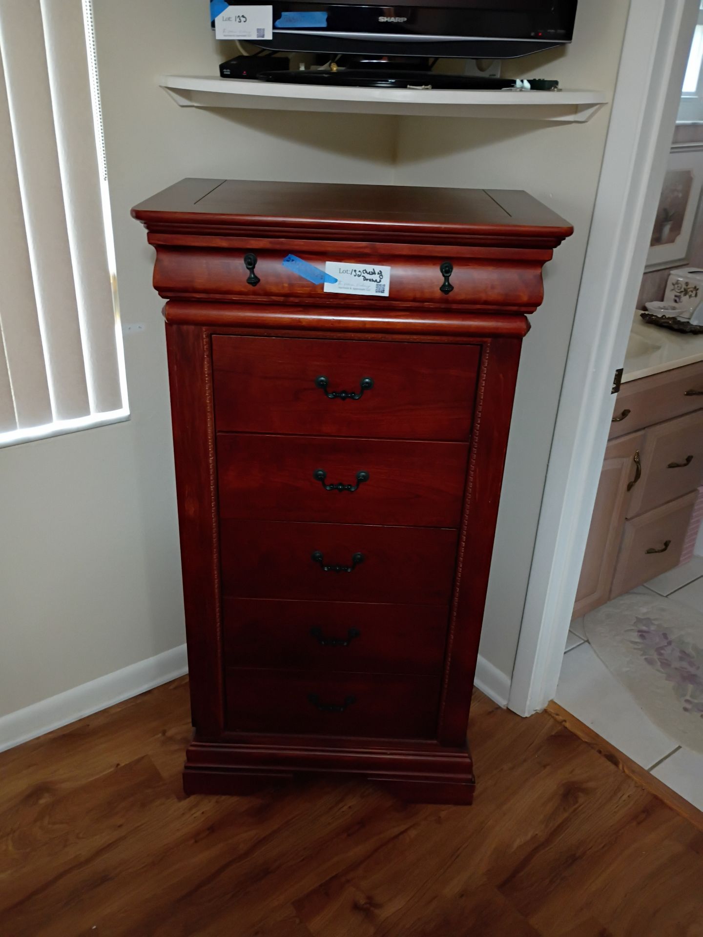 Wooden Jewelry Armoire Chest - image 1 of 8