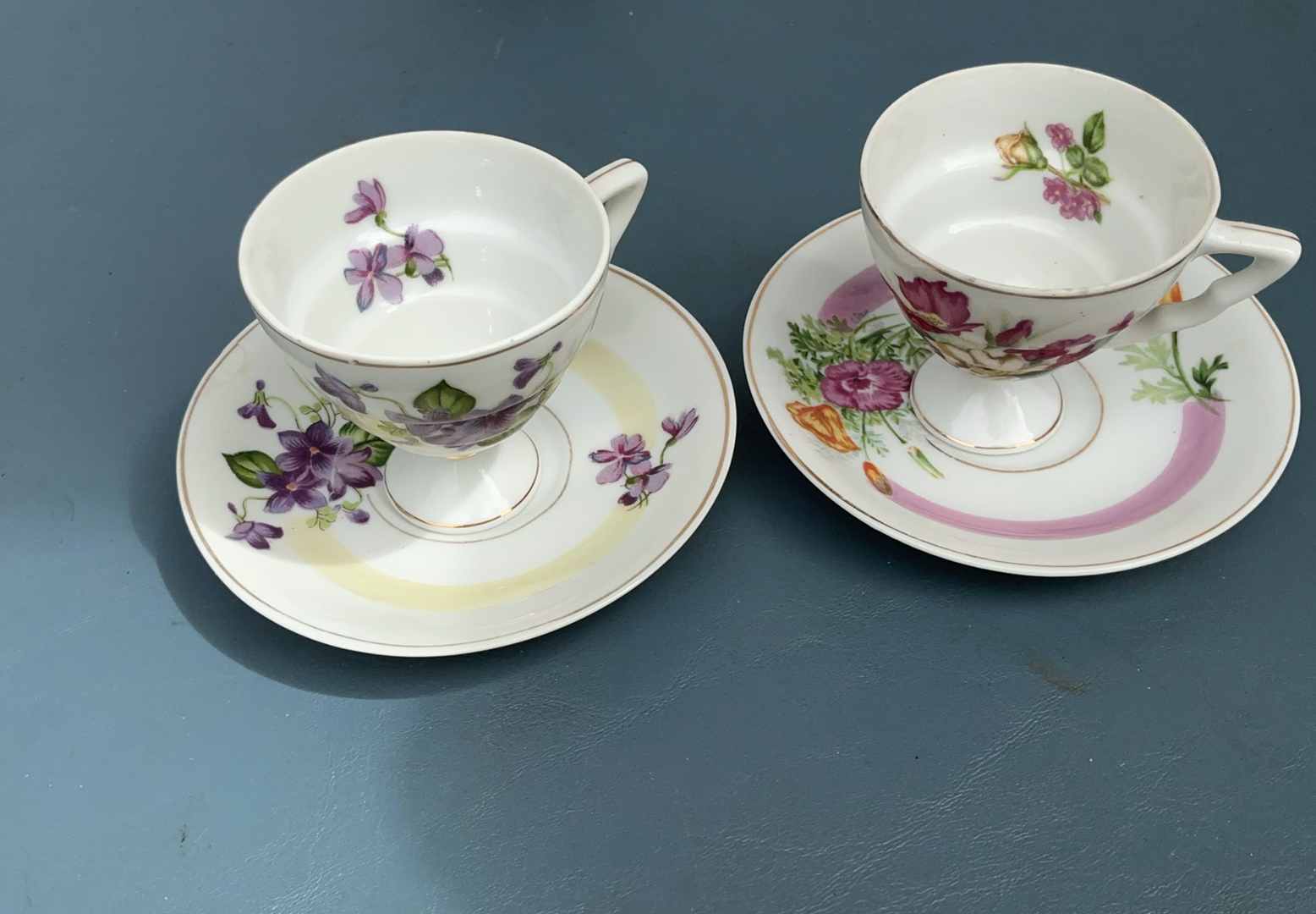 Vintage Porcelain Tea Cups And Saucers - image 10 of 11