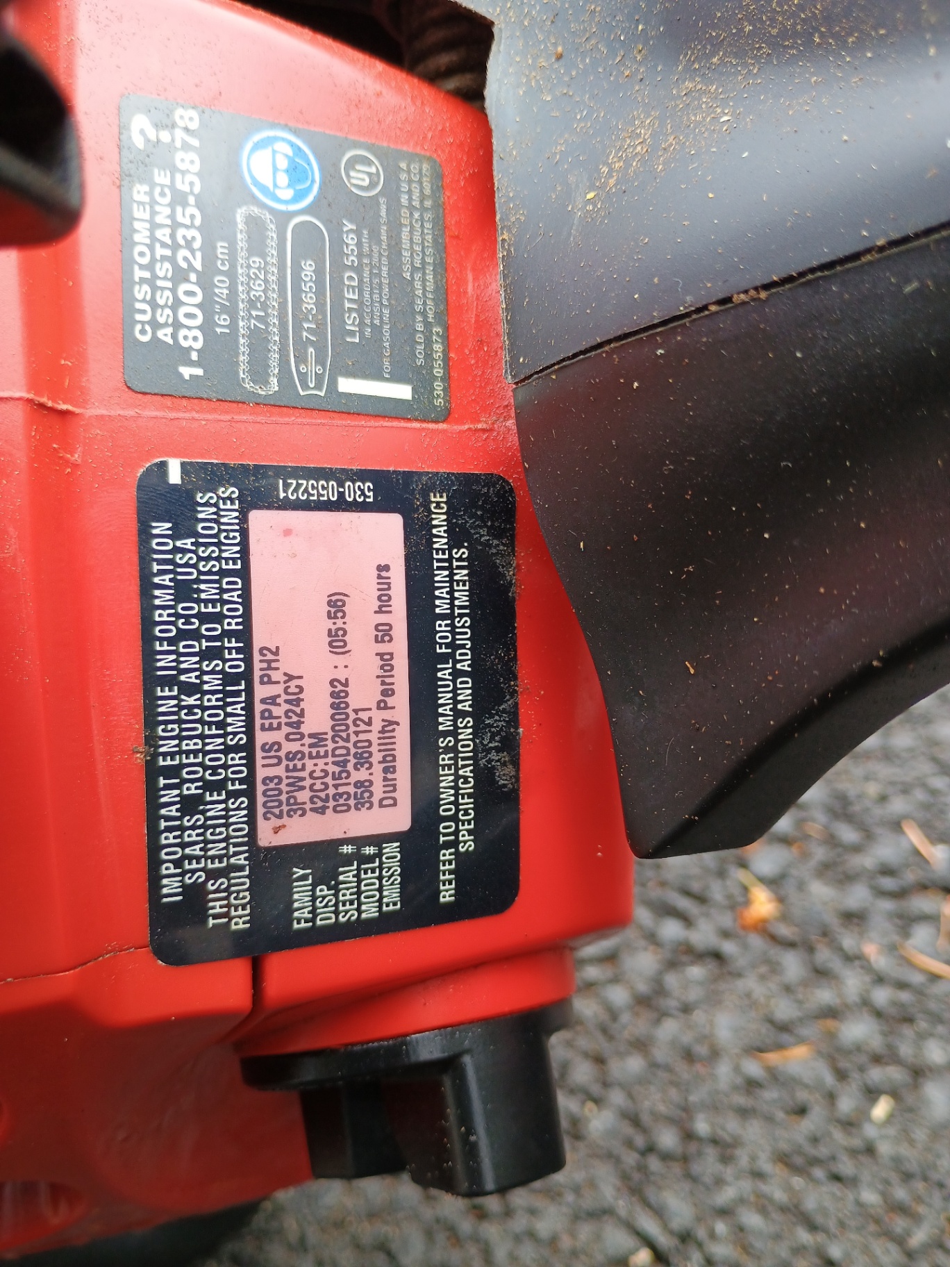 Craftsman gasoline chainsaw - image 3 of 6